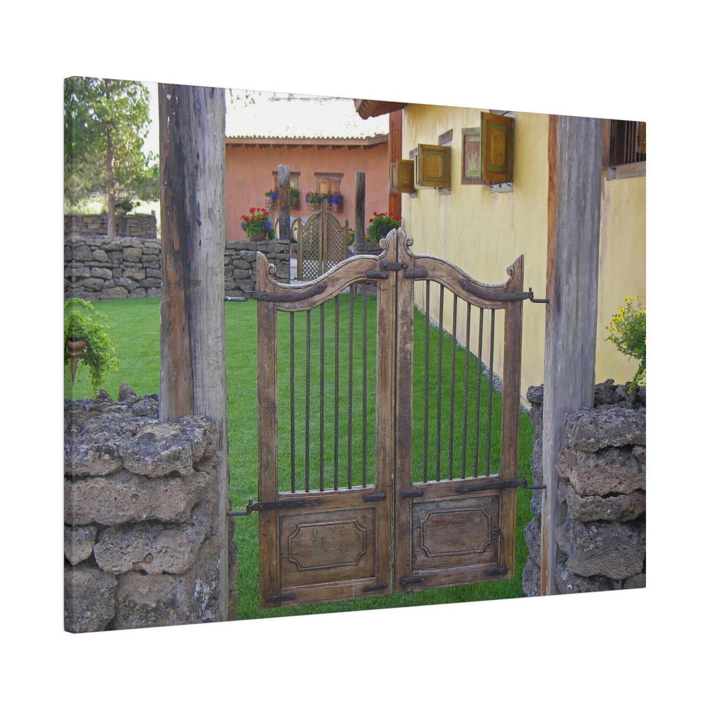 Western Spanish Gates Matte Canvas