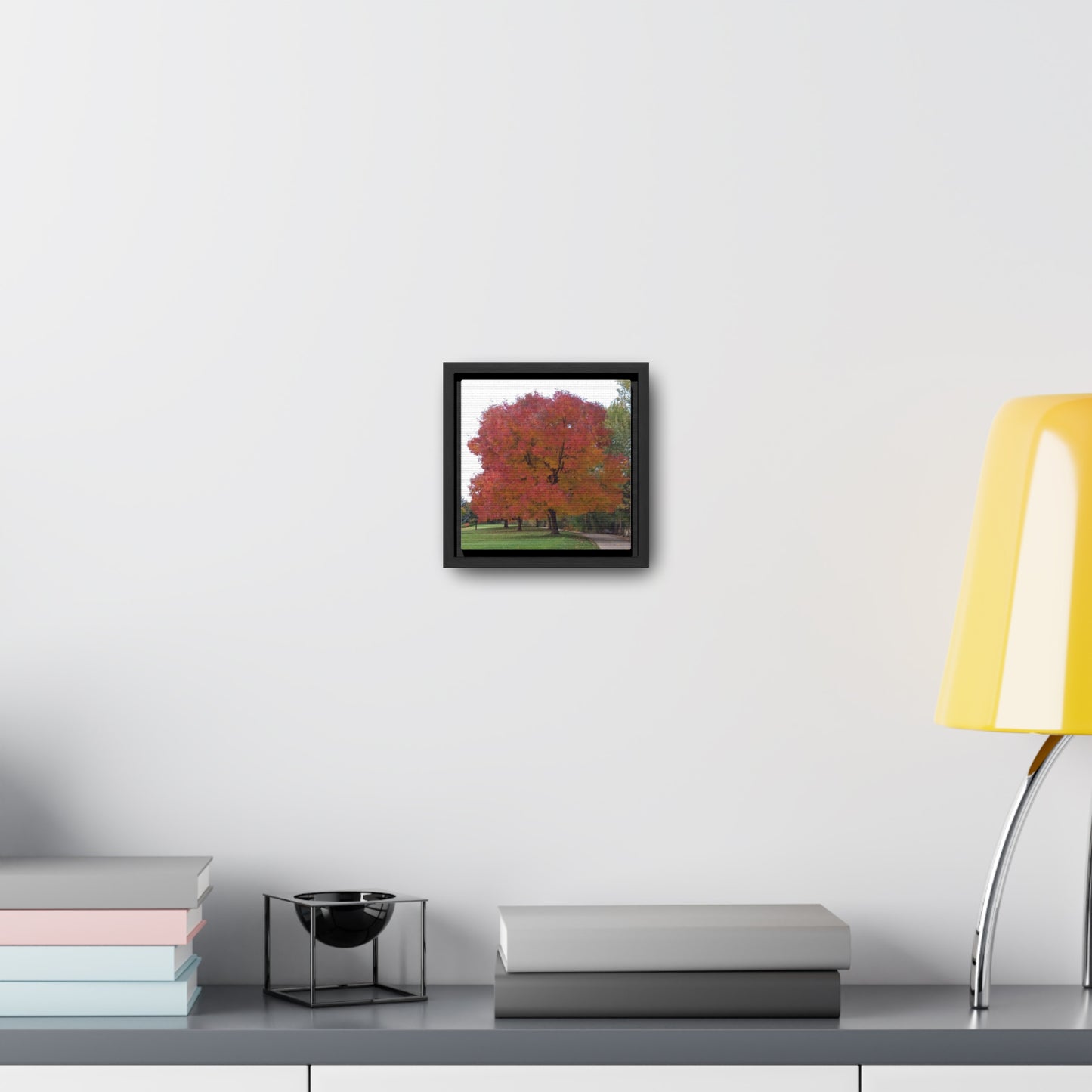 Autumn Tree Mid Fall Gallery Canvas Wrap Square Framed