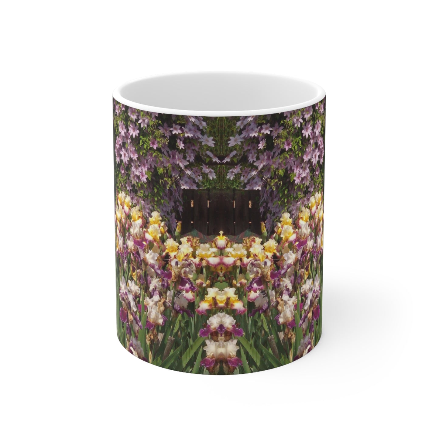 Sunny Iris Garden Ceramic Mug 11oz