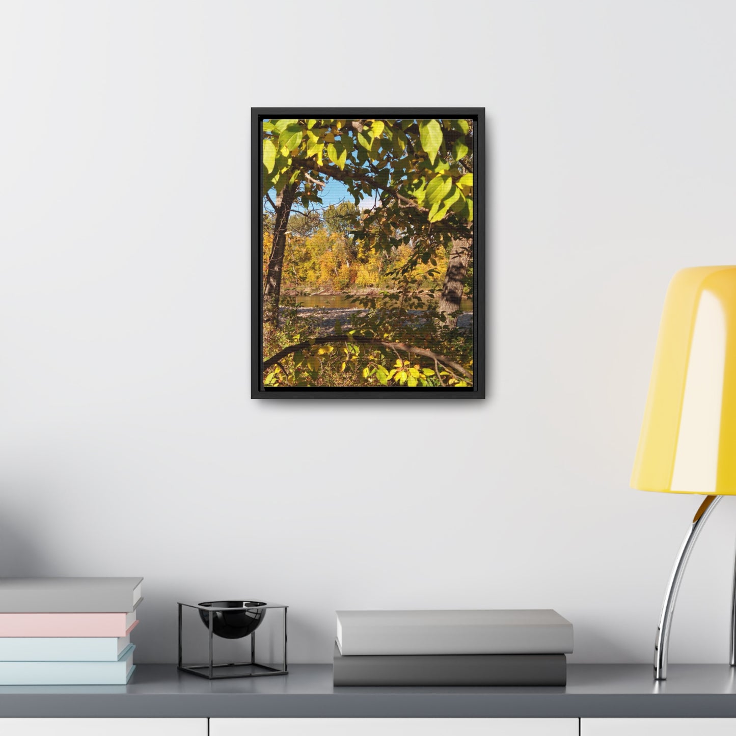 Autumn Window Gallery Canvas Wraps Framed