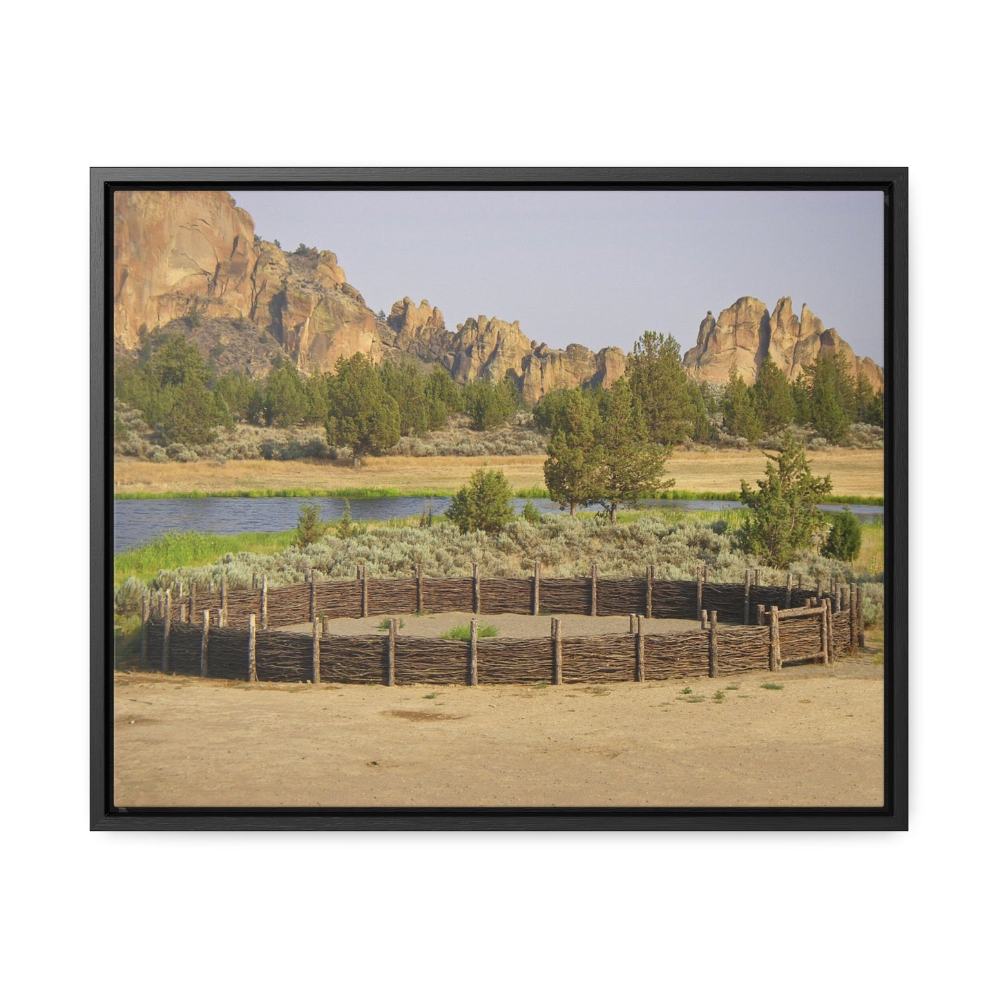 Scenic Round Pen Gallery Canvas Wraps Framed