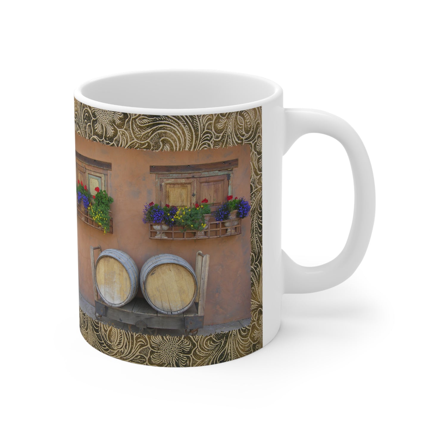 Spanish Windows & Barrels Ceramic Mug 11oz