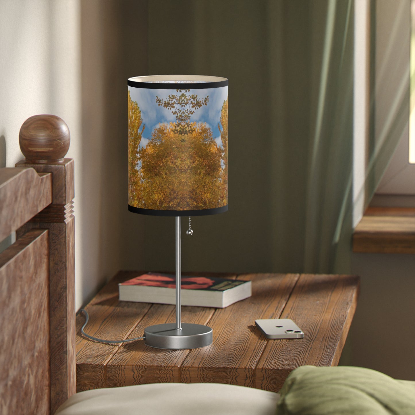 Autumn Gold Lamp on a Stand