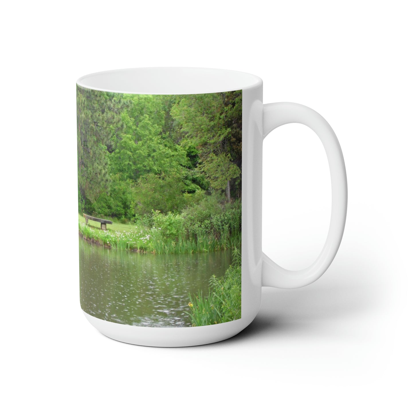 Raindrops On The Water Ceramic Mug 15oz