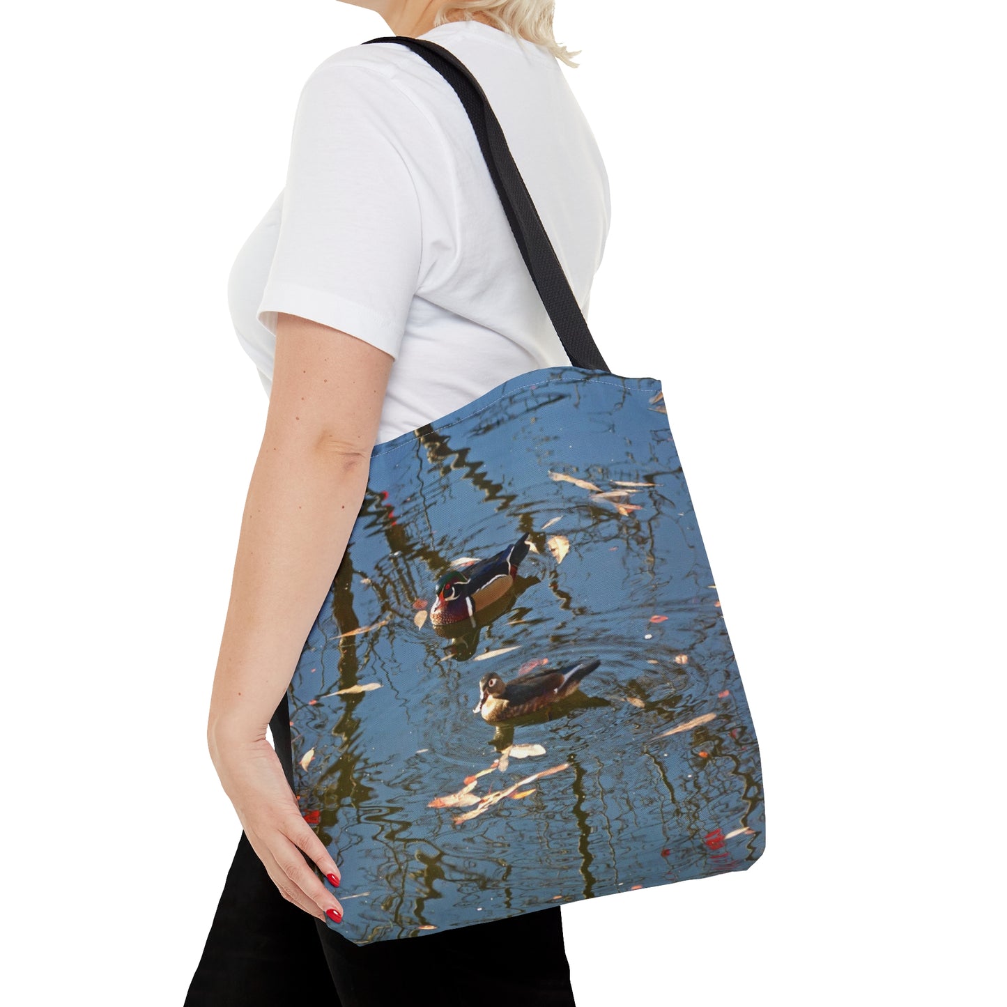 Wood Duck Couple Tote Bag