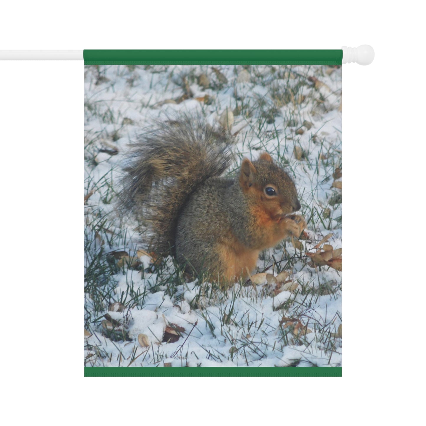 Winter Squirrel Garden & House Banner