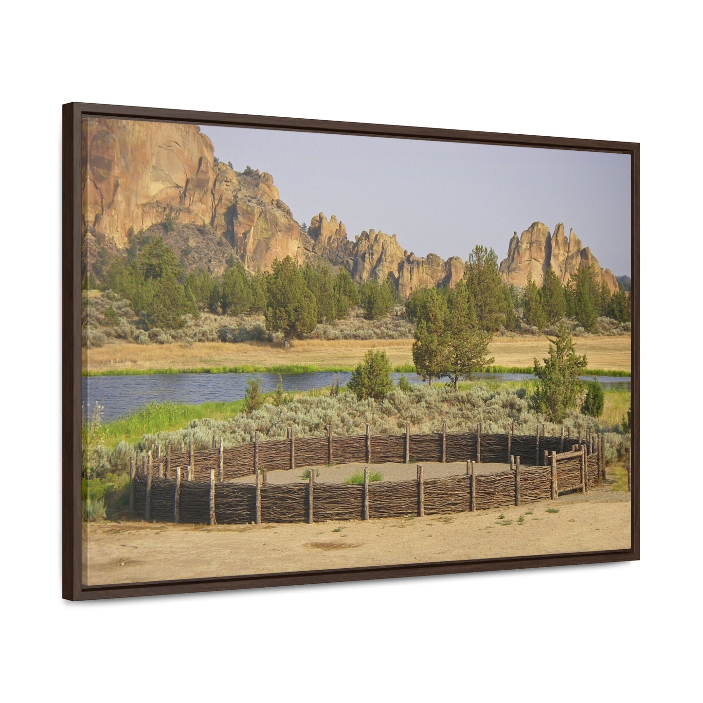 Scenic Round Pen Gallery Canvas Wraps Framed