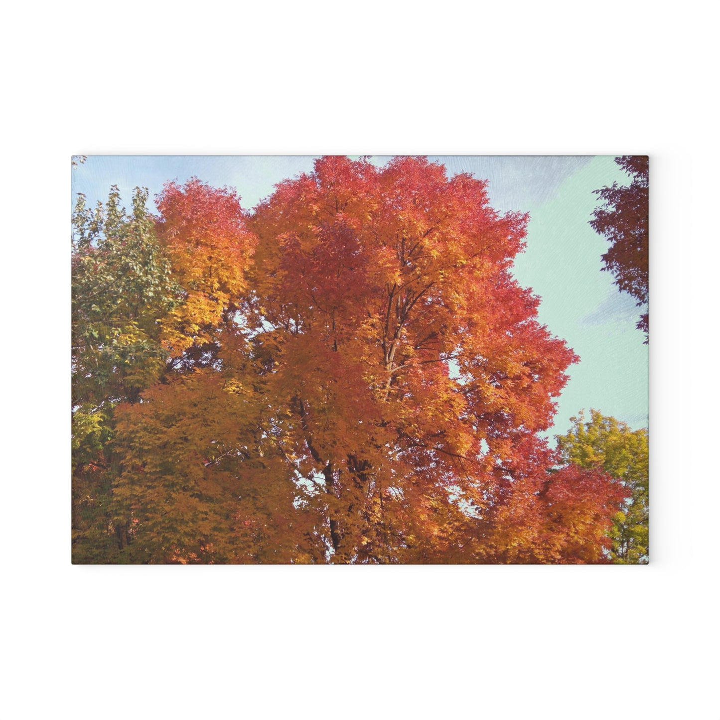 Autumn Radiance Glass Cutting Board Hand Wash