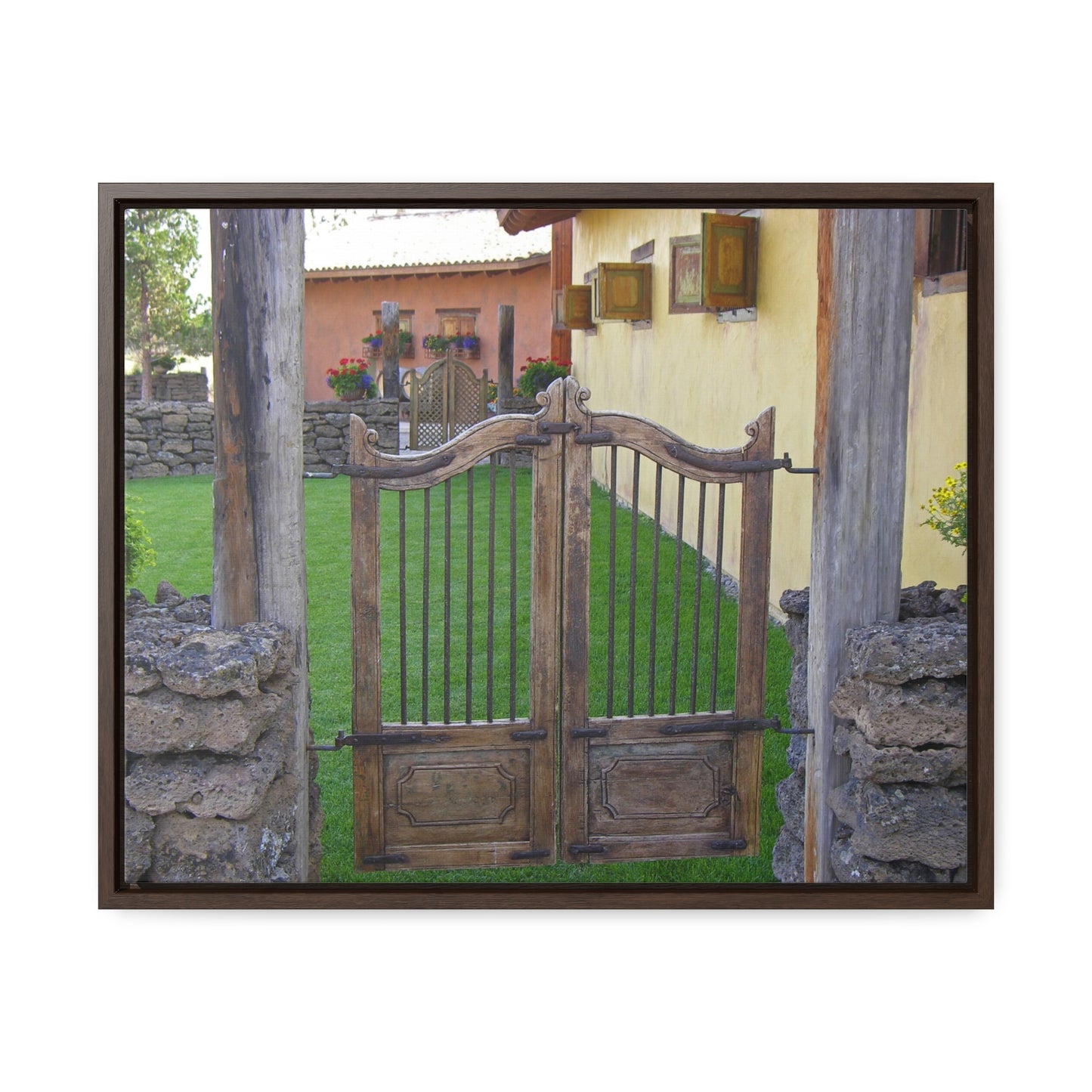 Western Spanish Gates Gallery Canvas Wraps Framed
