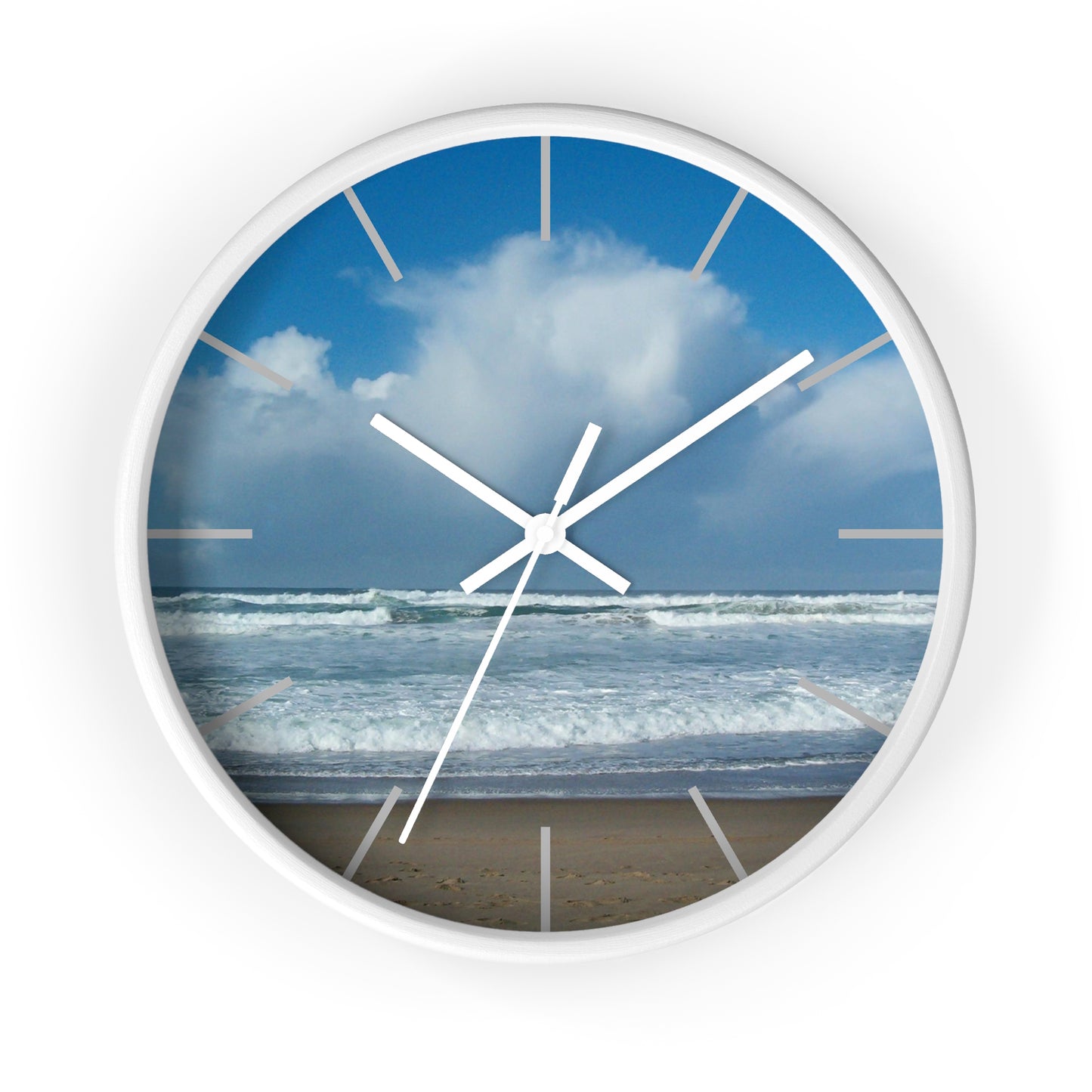 Blue Sky Beach Wall Clock