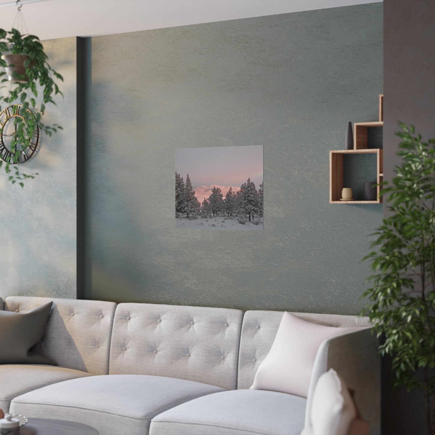 Winter Sunset Satin Posters