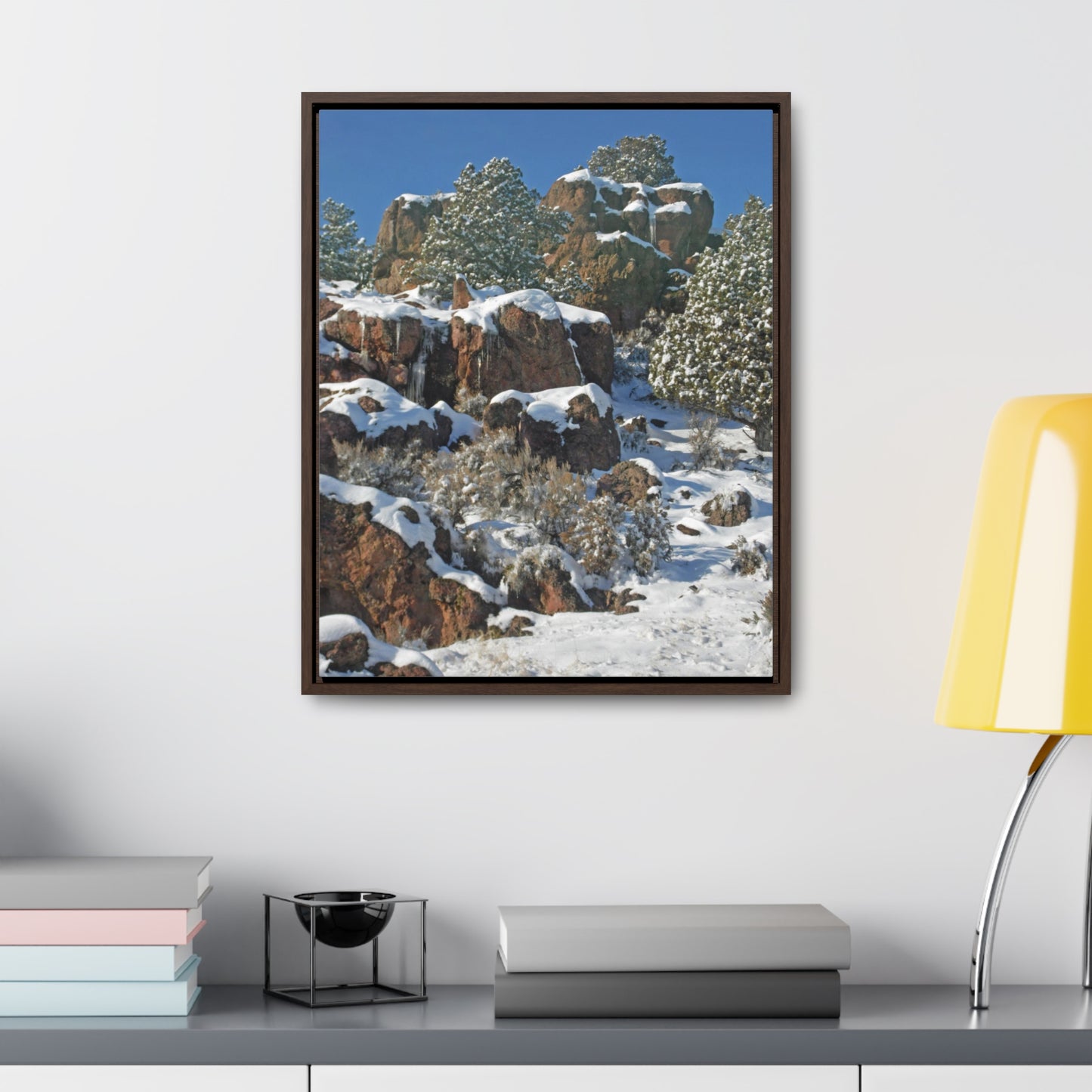 Icicle Rocks Gallery Canvas Wraps Framed