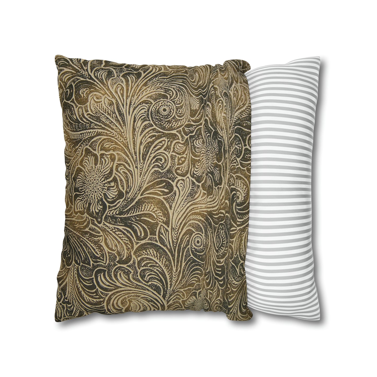 Western Leather Print Spun Polyester Pillow Case