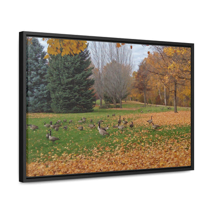Autumn Geese Gallery Canvas Wraps Framed