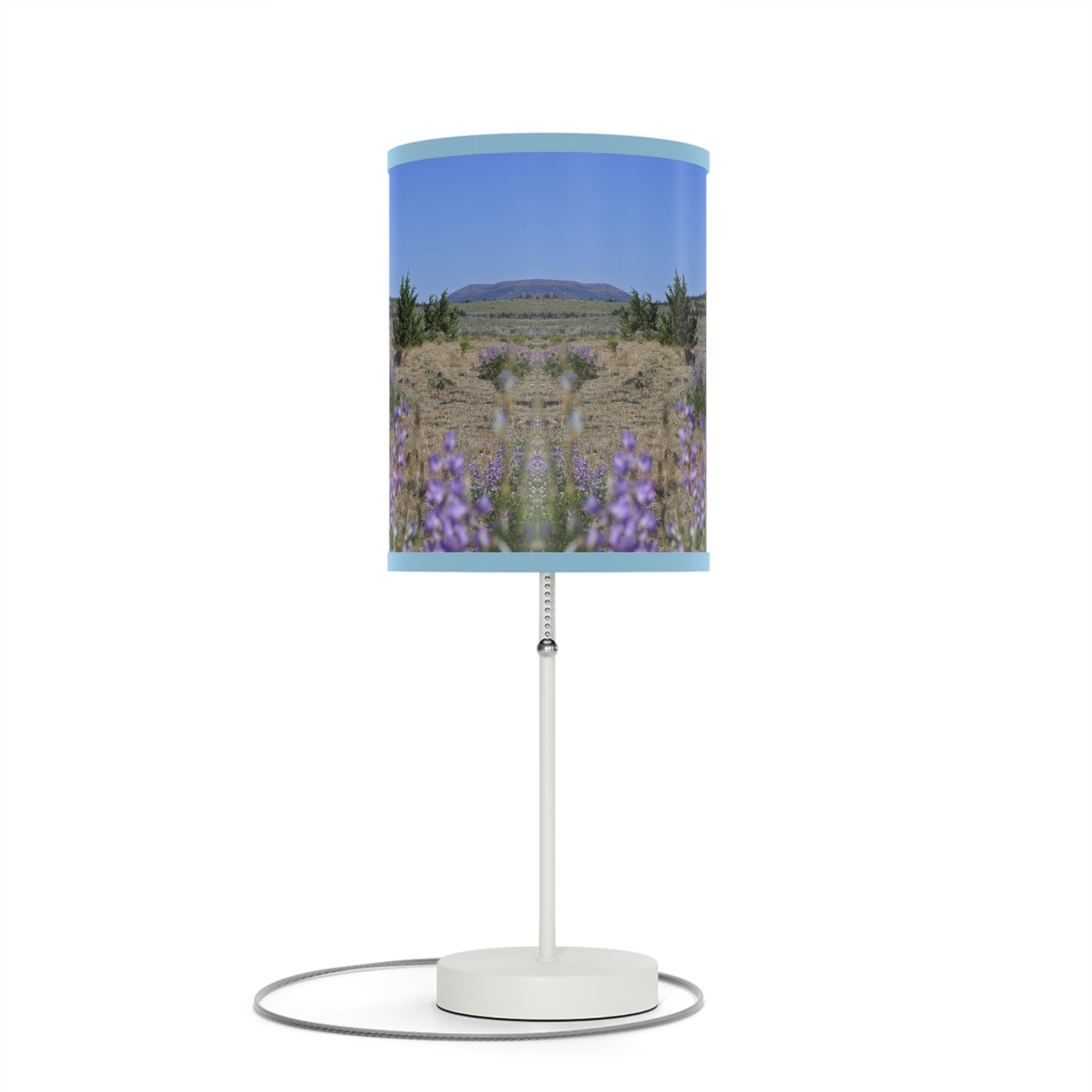 High Desert Lupine & Windmill Lamp on a Stand