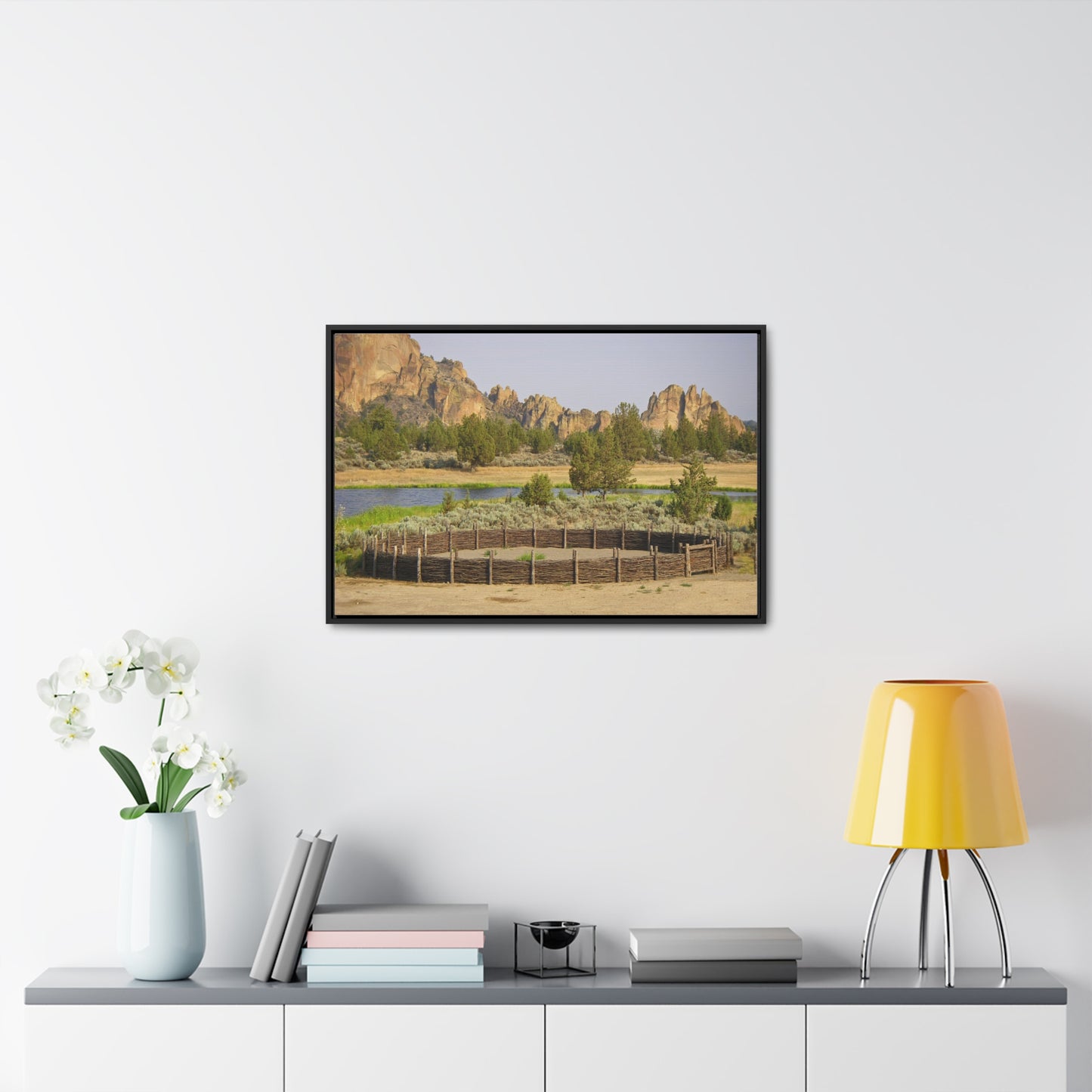 Scenic Round Pen Gallery Canvas Wraps Framed