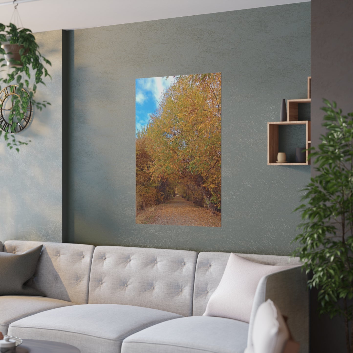 Autumn Path Satin Posters