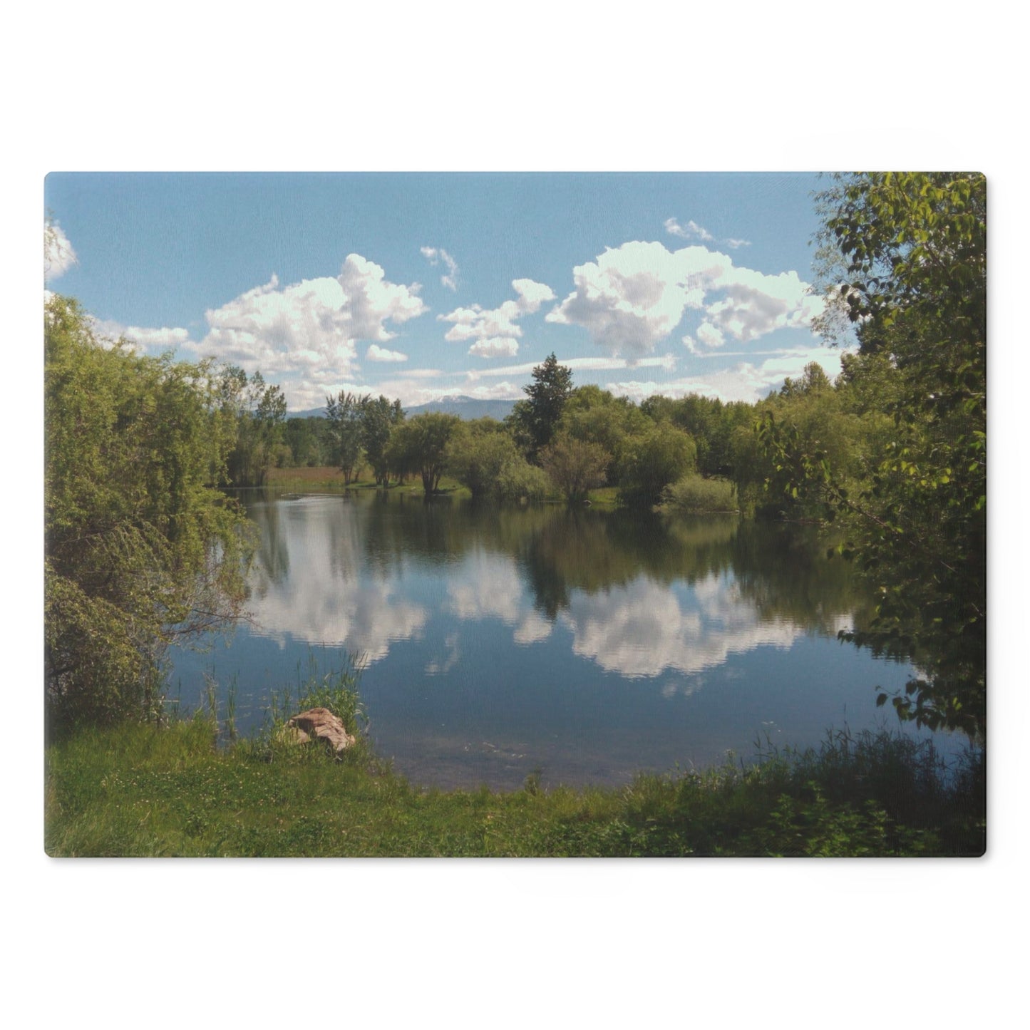 Peaceful Pond Cutting Board Dishwasher Safe