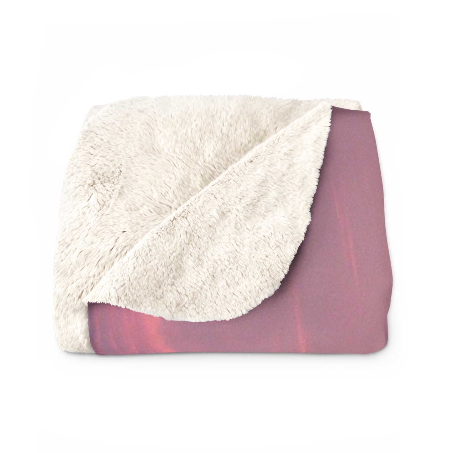 Pink Ocean Sunset Sherpa Fleece Blanket