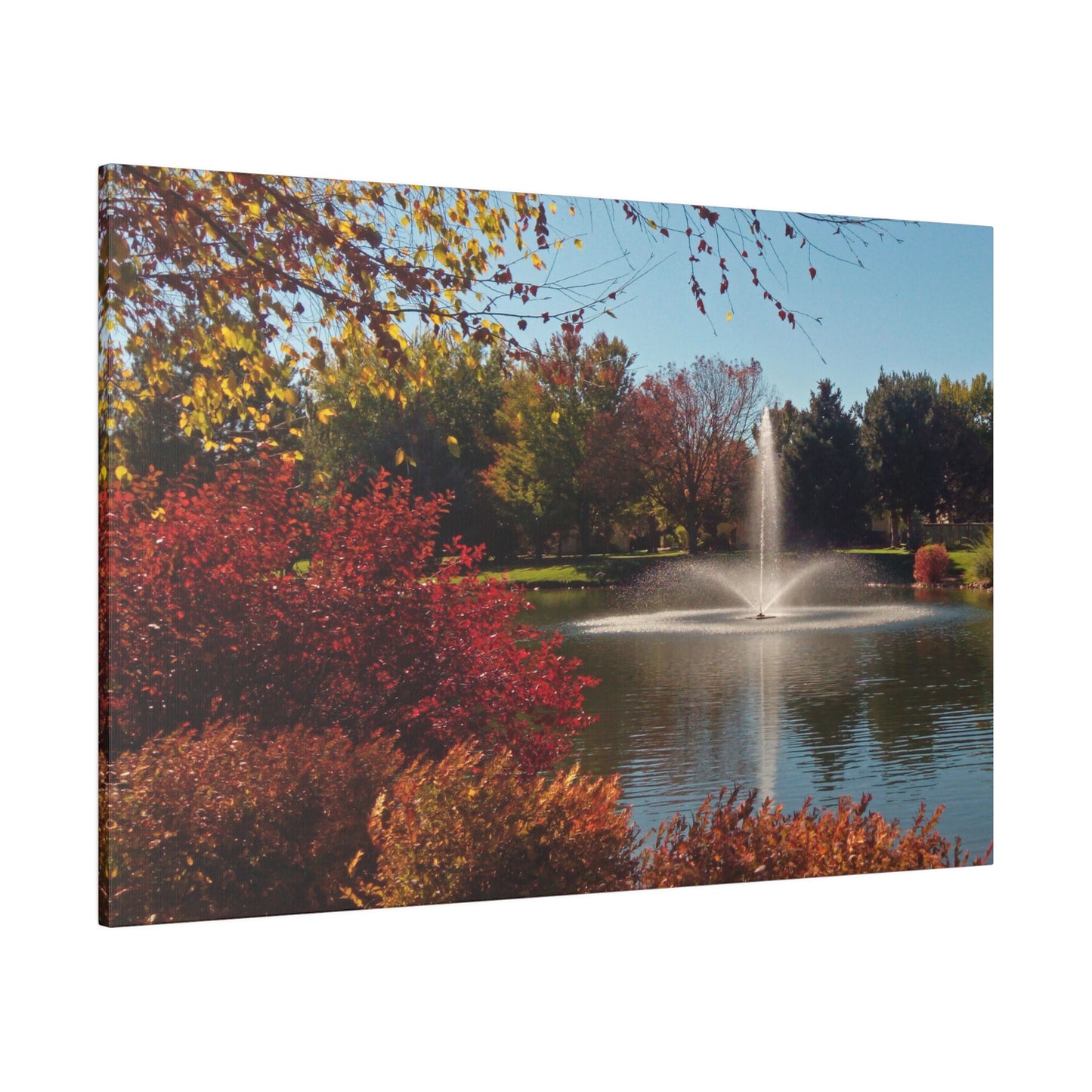 Autumn Fountain Matte Canvas