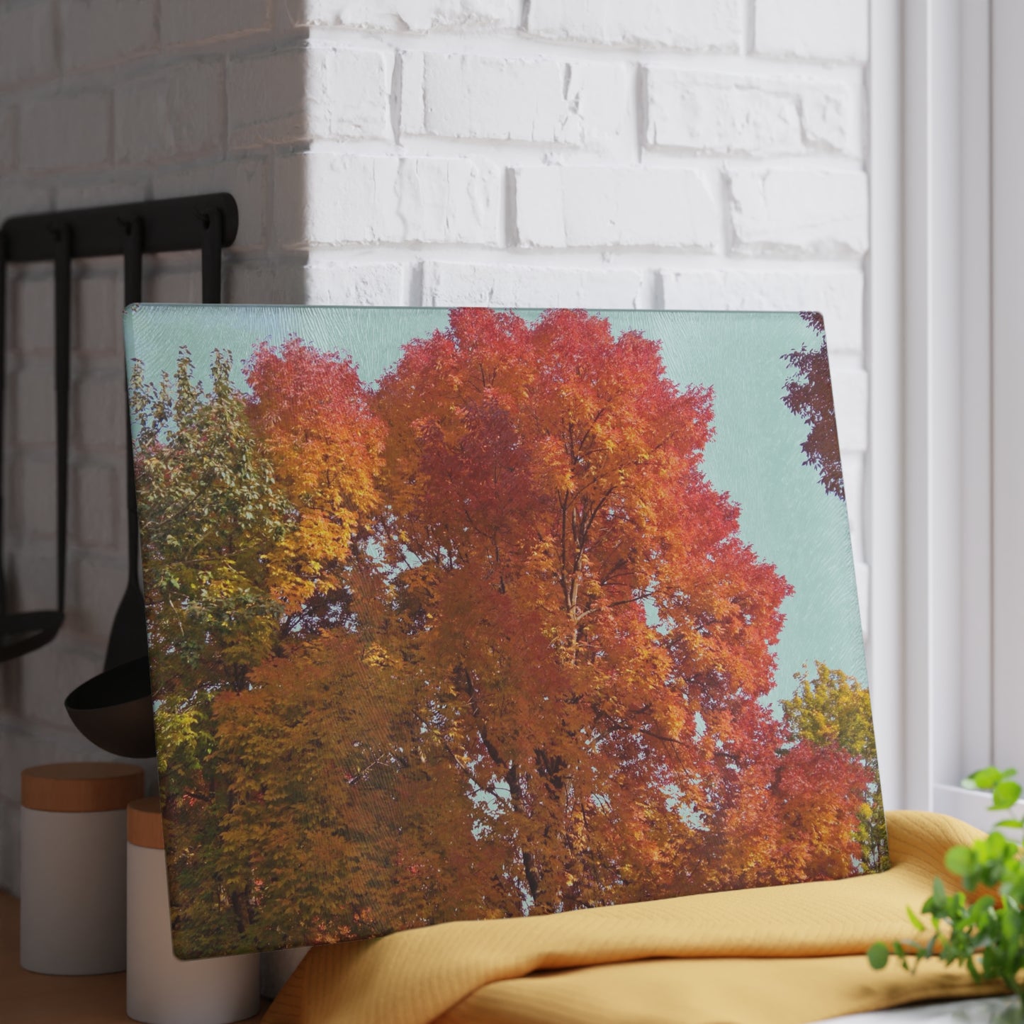 Autumn Radiance Glass Cutting Board Hand Wash