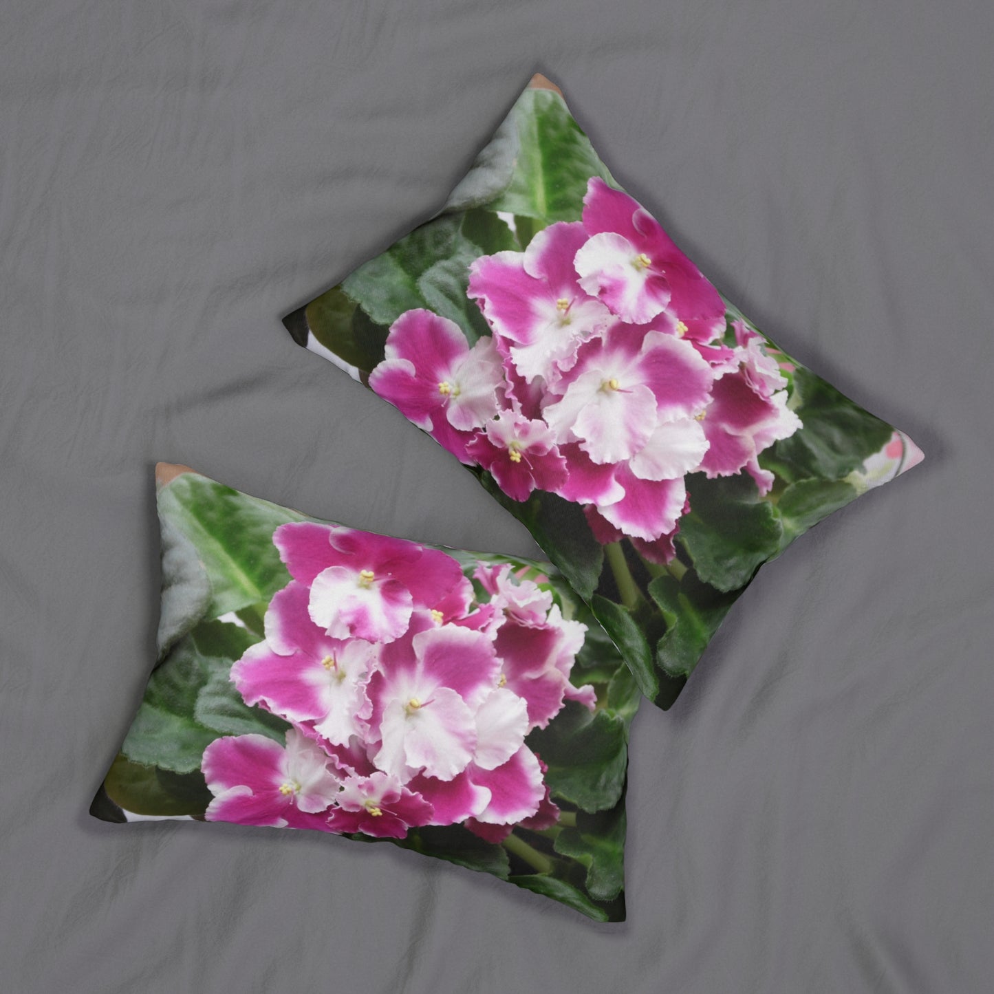 African Violet Spun Polyester Lumbar Pillow