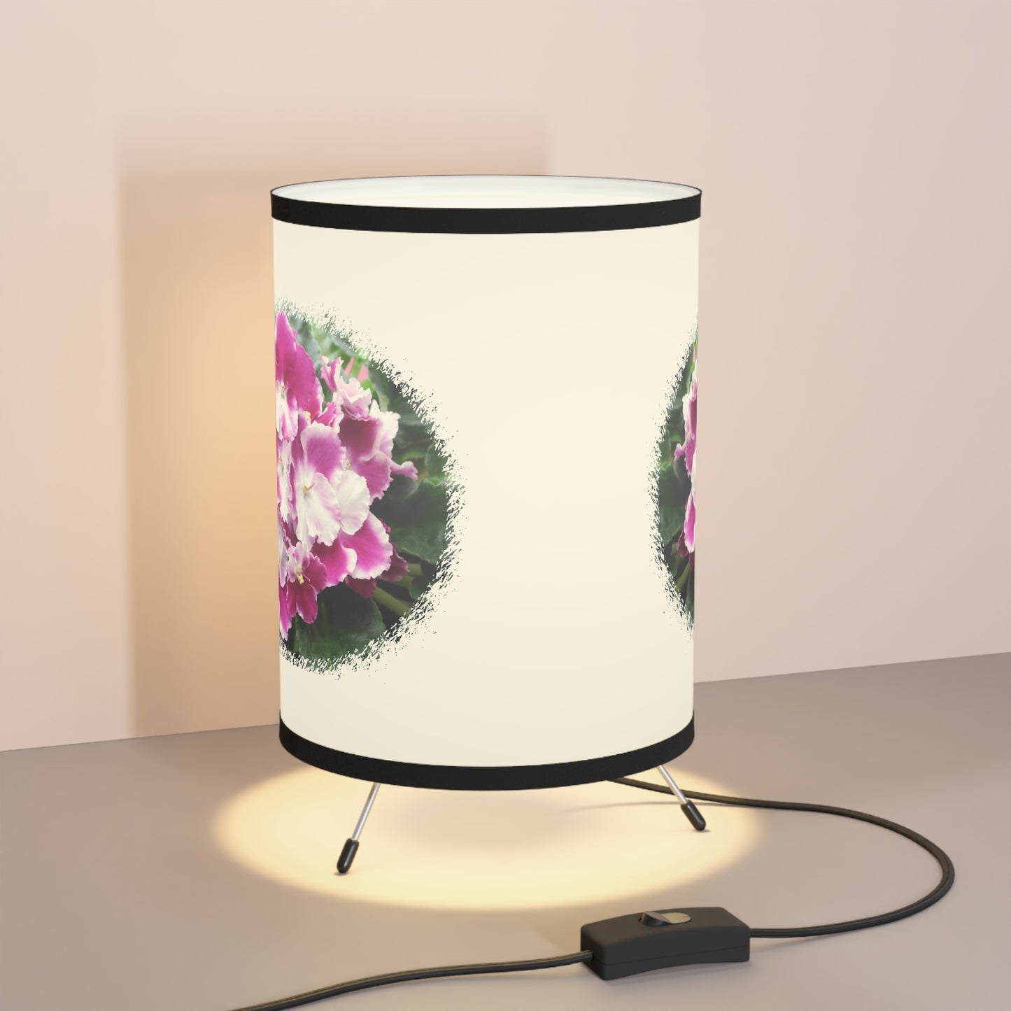 Tripod Lamp with High-Res Printed Shade, US\CA plug