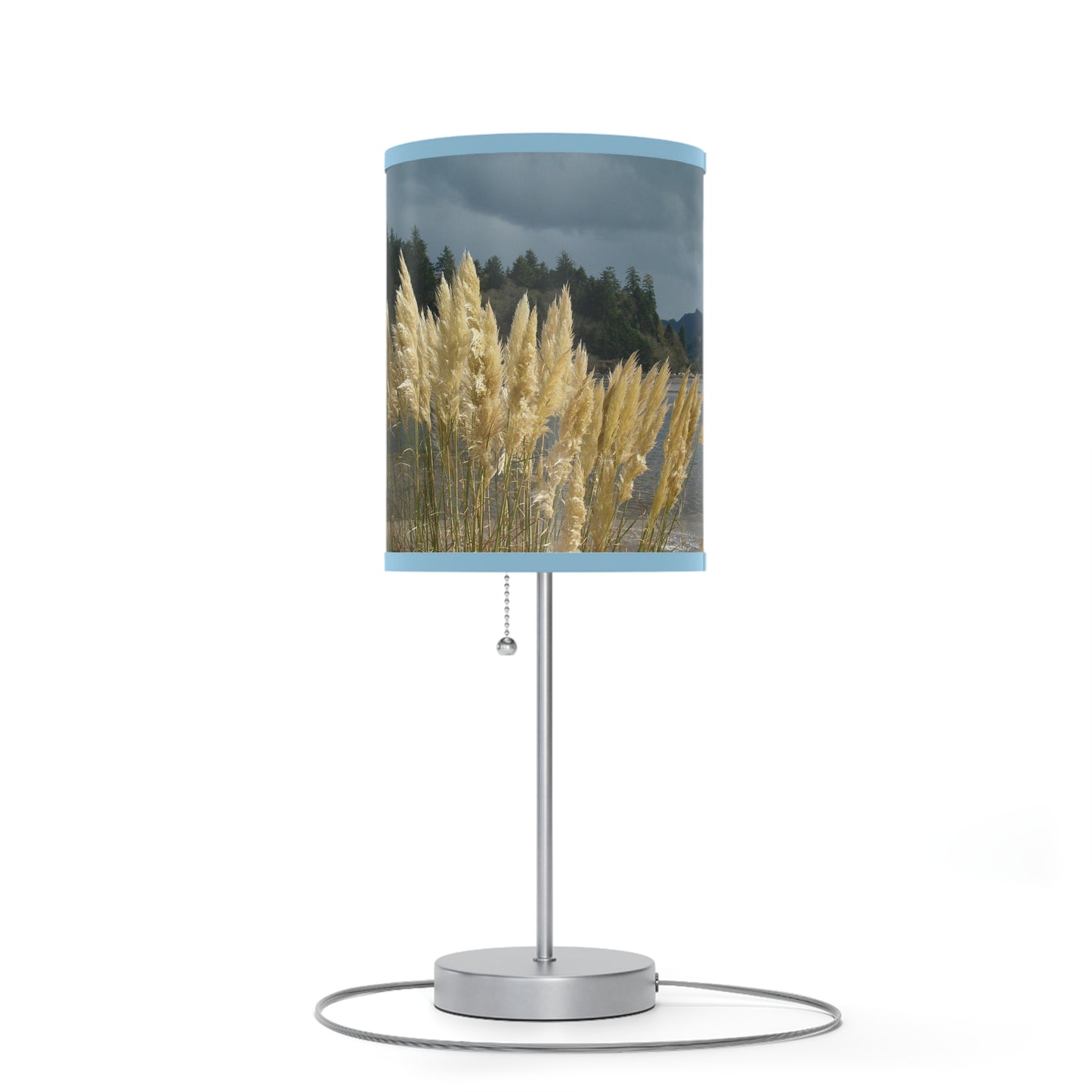 Golden Coastal Pampas Lamp on a Stand