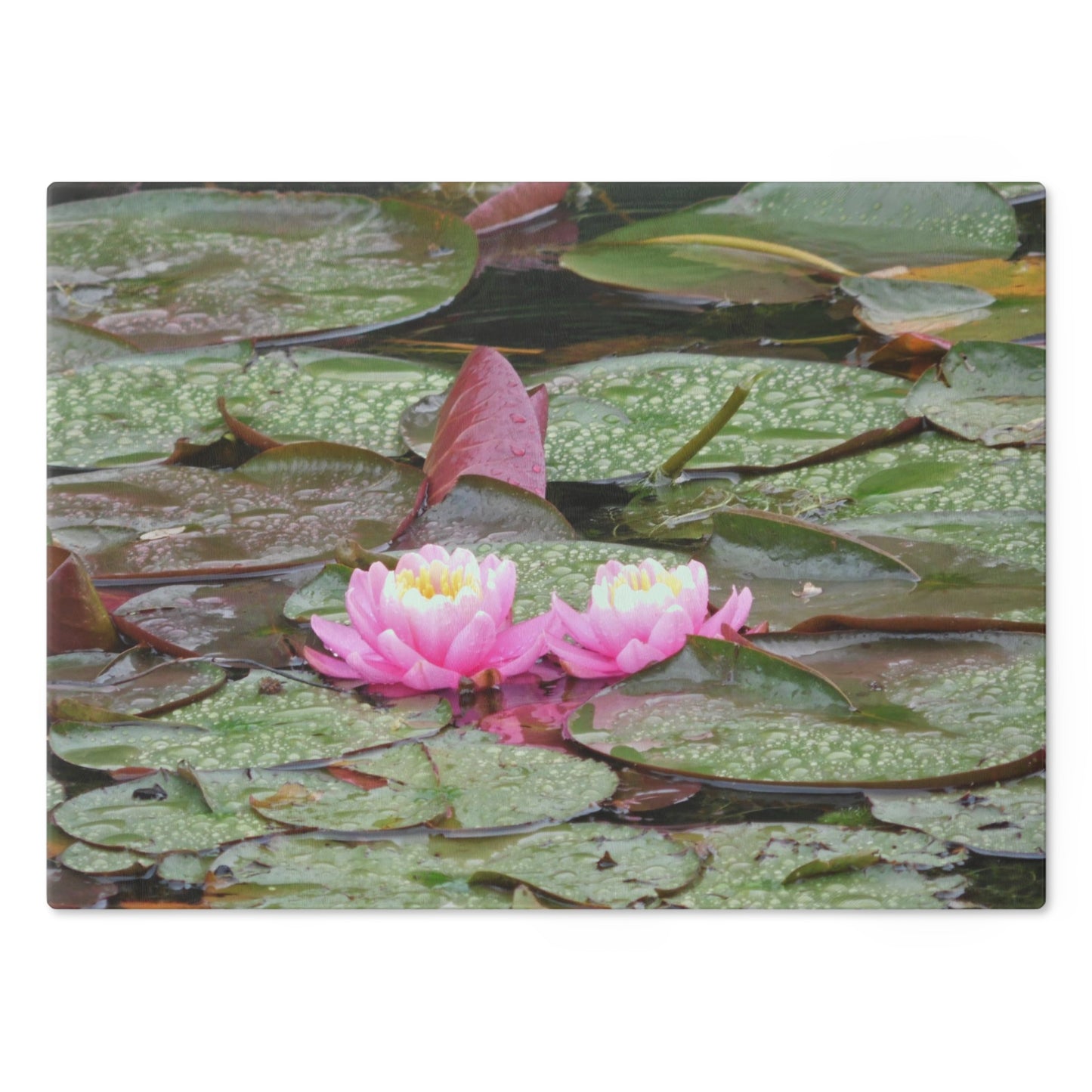 Water Lilies Cutting Board Dishwasher Safe