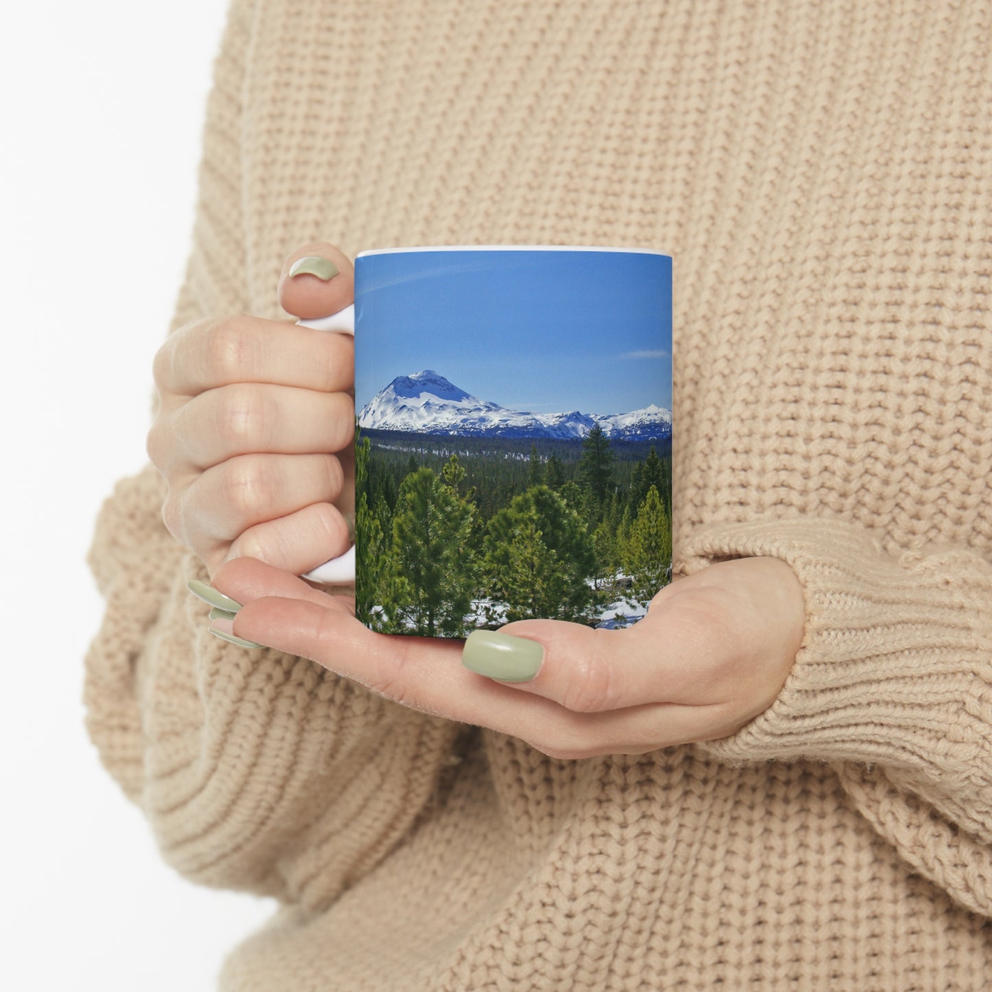 Winter South Sister Ceramic Mug 11oz