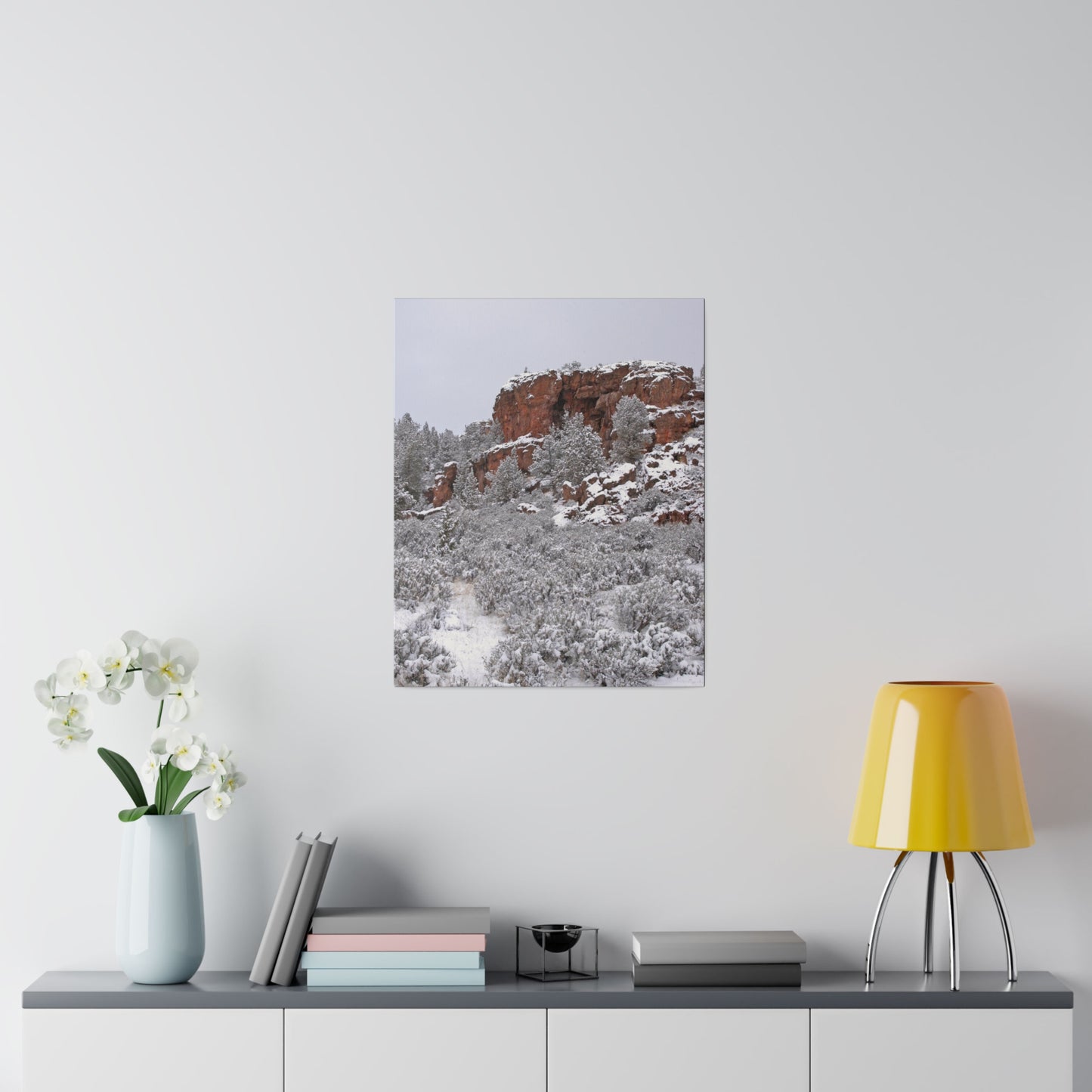 Winter Cliff Matte Canvas