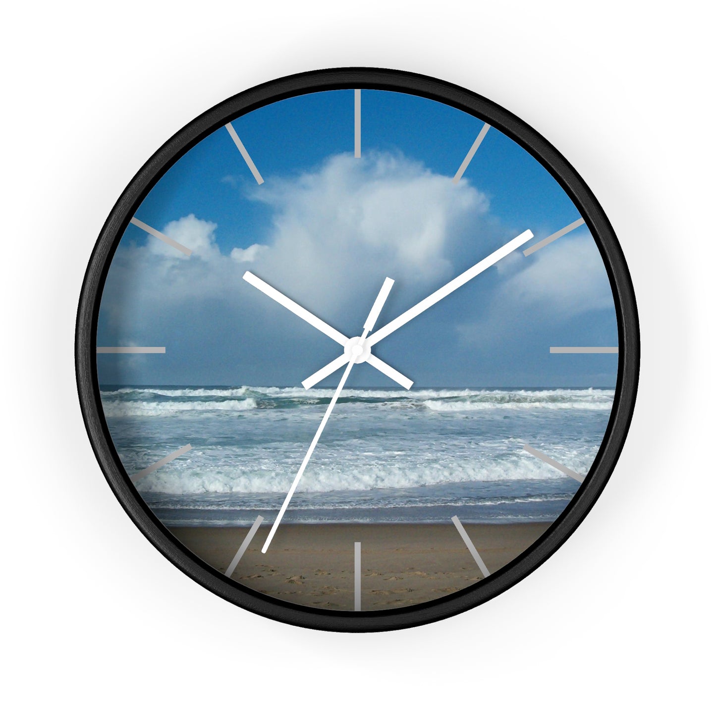 Blue Sky Beach Wall Clock