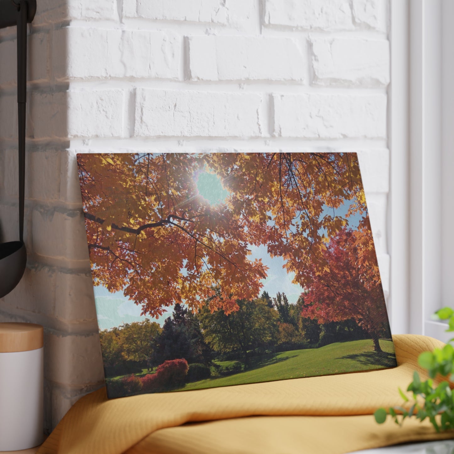 Autumn Light Glass Cutting Board Hand Wash