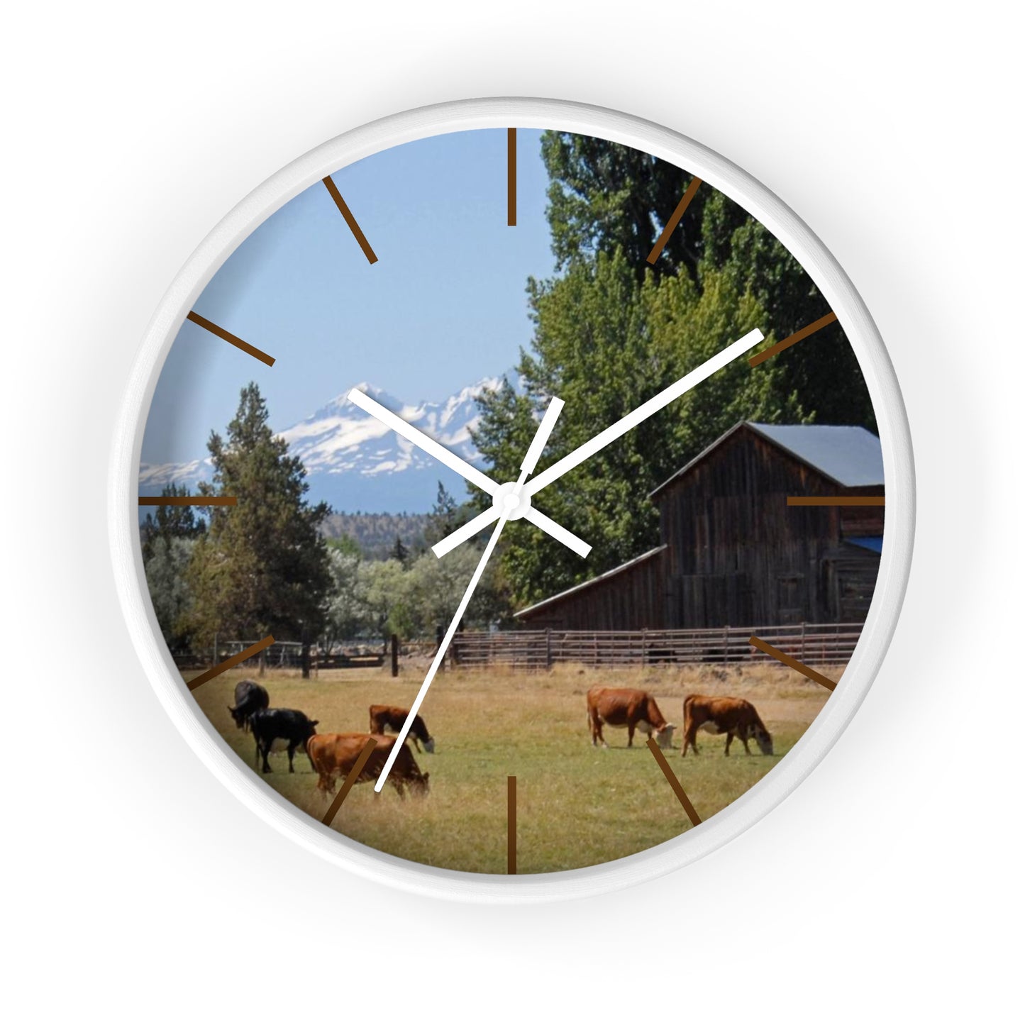 Picturesque Cattle Wall Clock