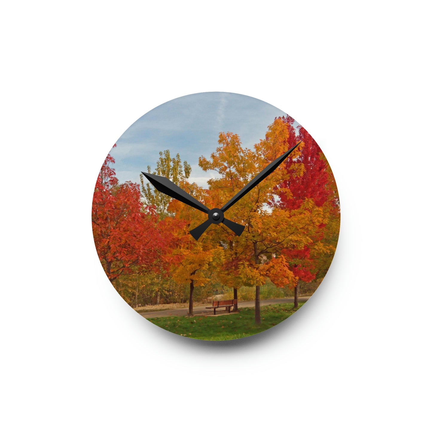 Autumn Serenity Acrylic Wall Clock