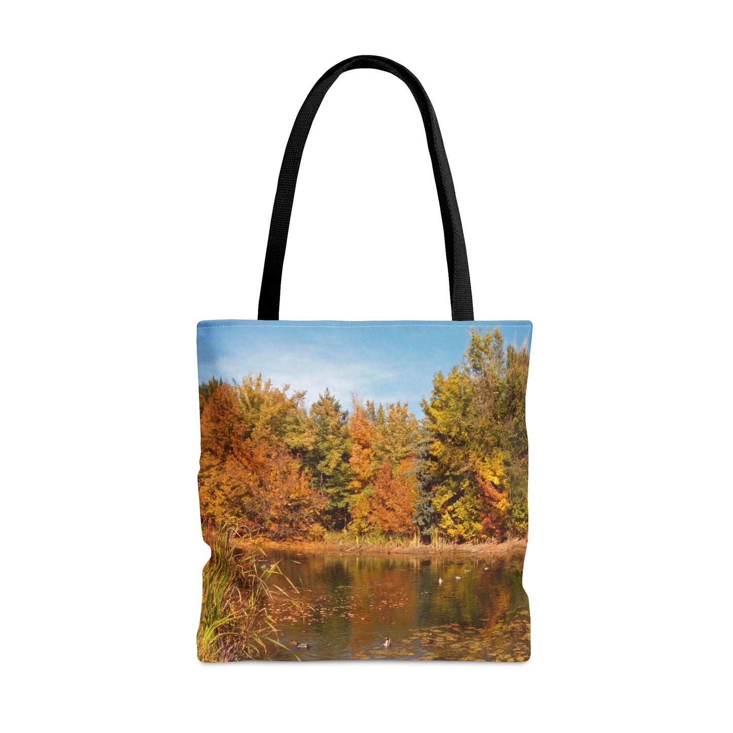 Autumn Duck Pond Tote Bag