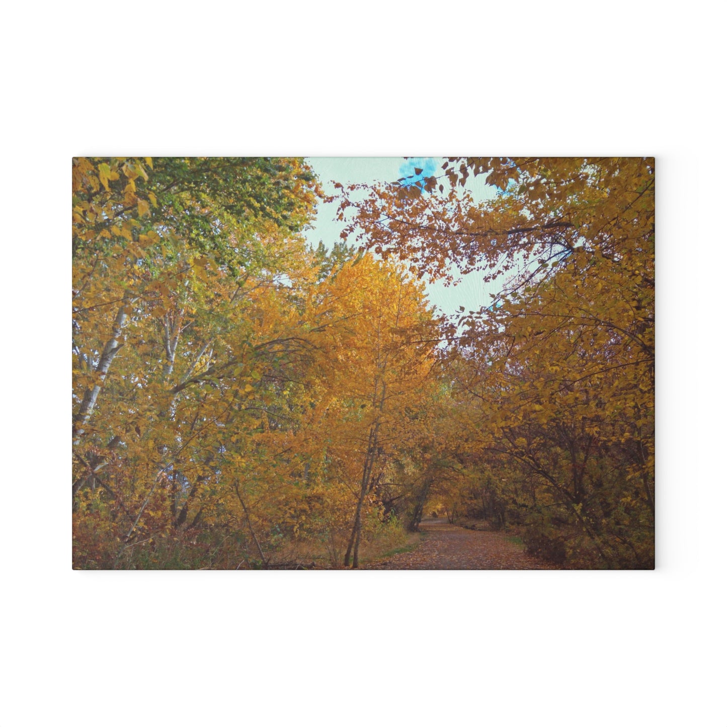 Autumn Lane Glass Cutting Board Hand Wash