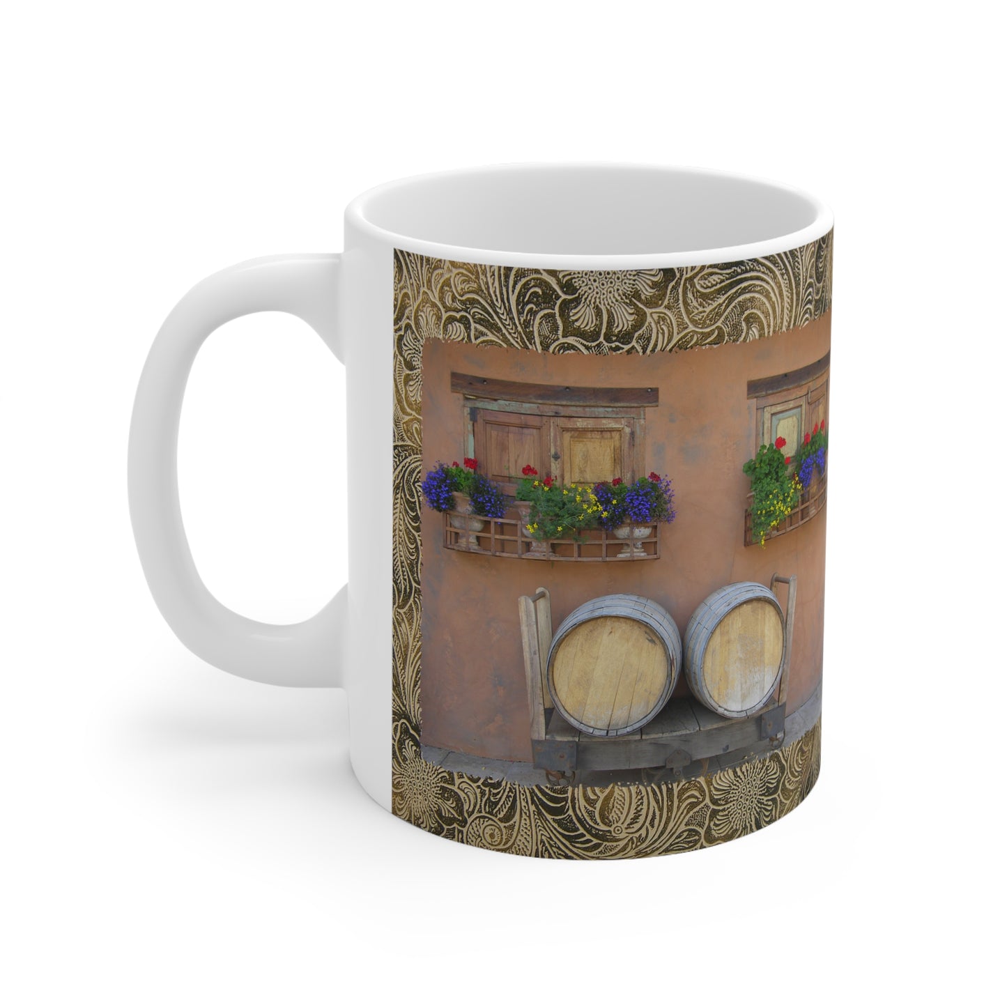 Spanish Windows & Barrels Ceramic Mug 11oz