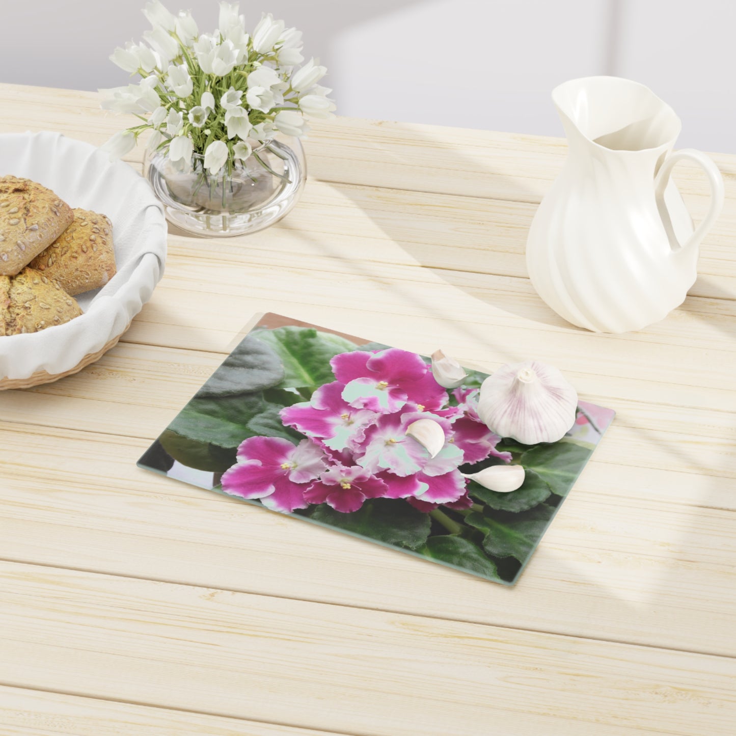 African Violet Cutting Board Dishwasher Safe