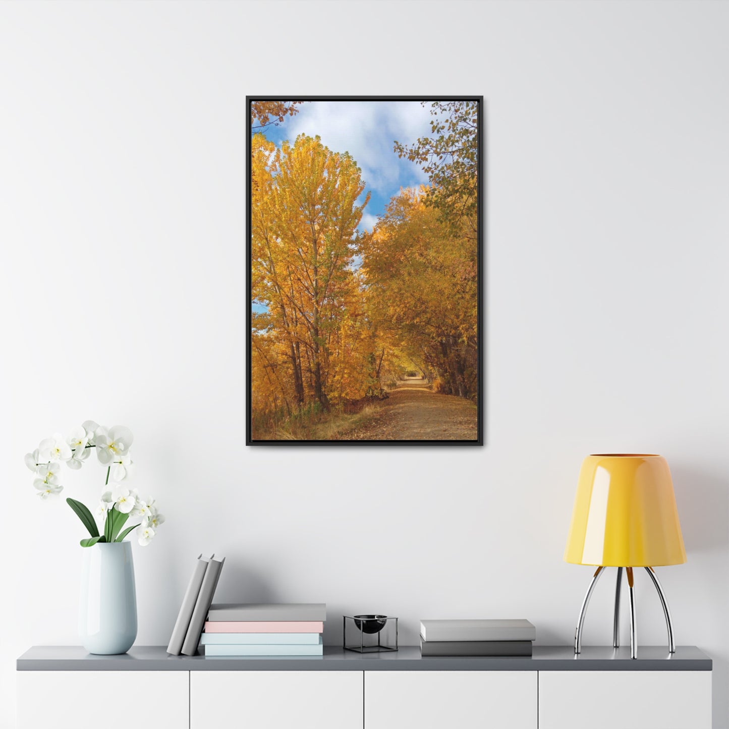 Autumn Trail Gallery Canvas Wraps Framed