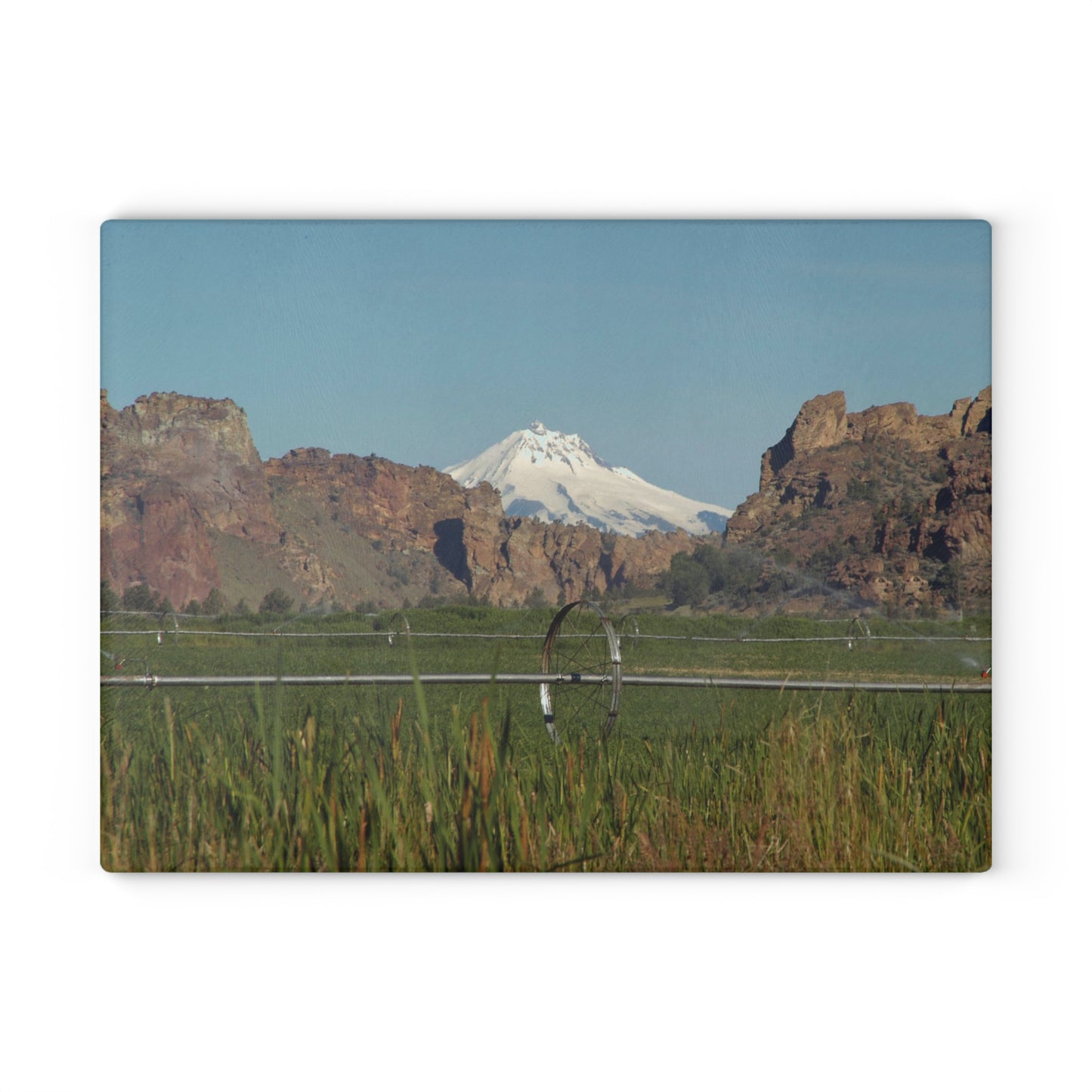 Mountain & Rocky Cliffs Glass Cutting Board Hand Wash