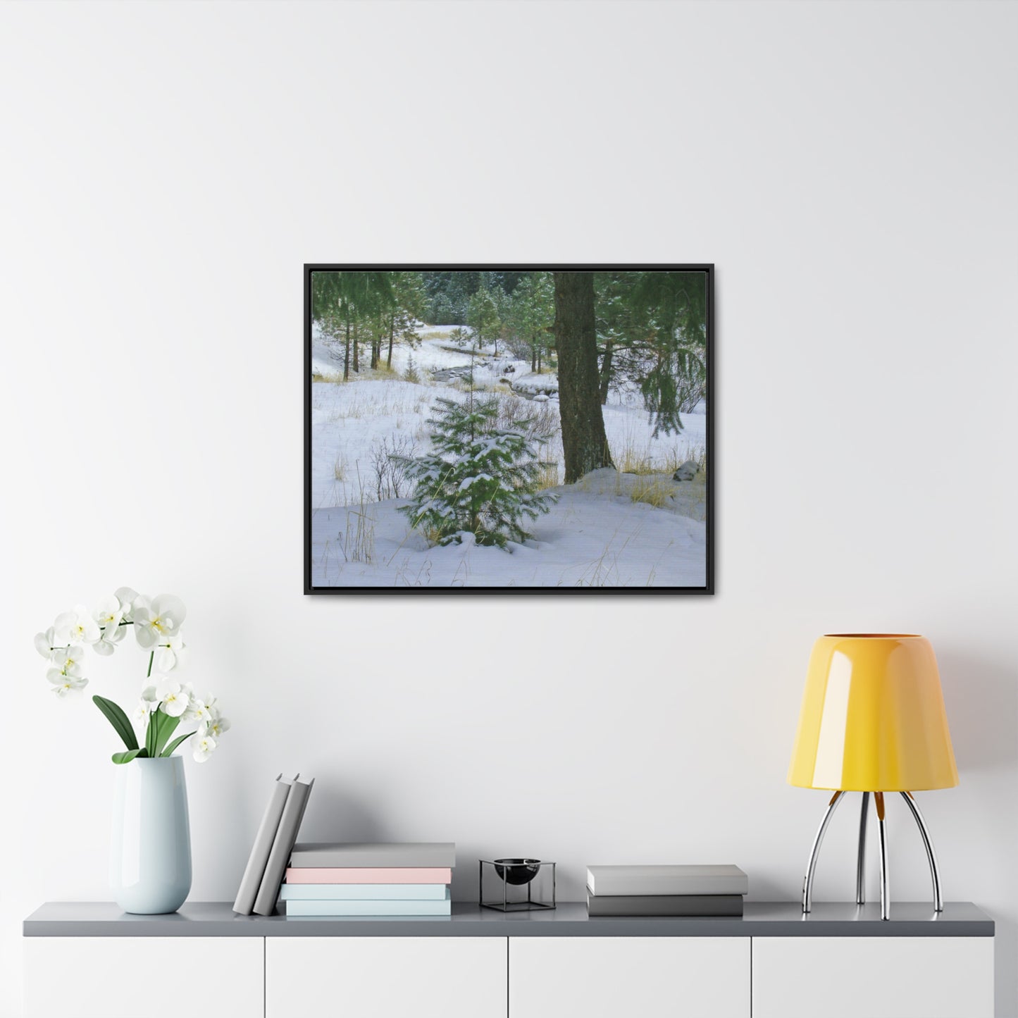 Christmas Tree Creek Gallery Canvas Wraps Framed