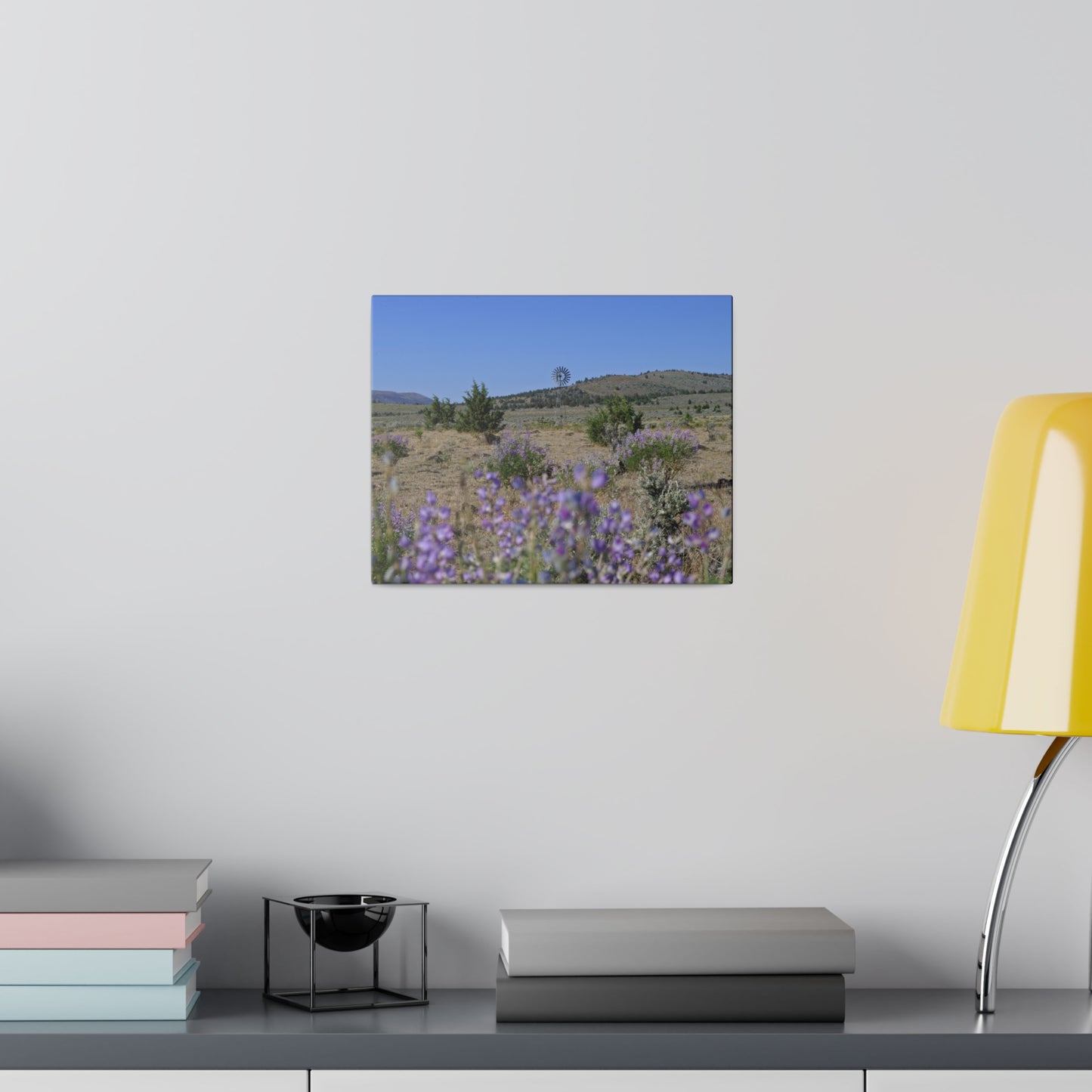 High Desert Lupine & Windmill Matte Canvas
