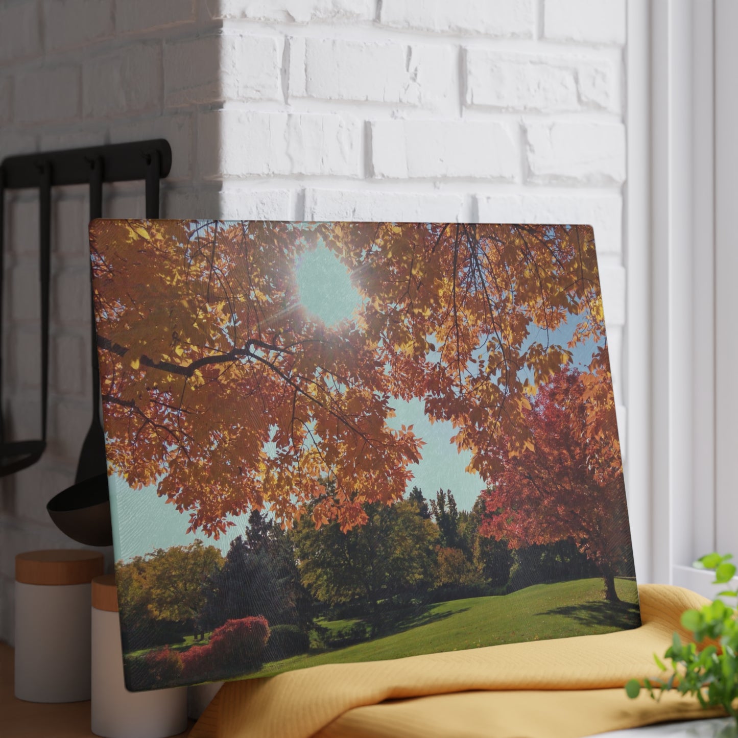 Autumn Light Glass Cutting Board Hand Wash