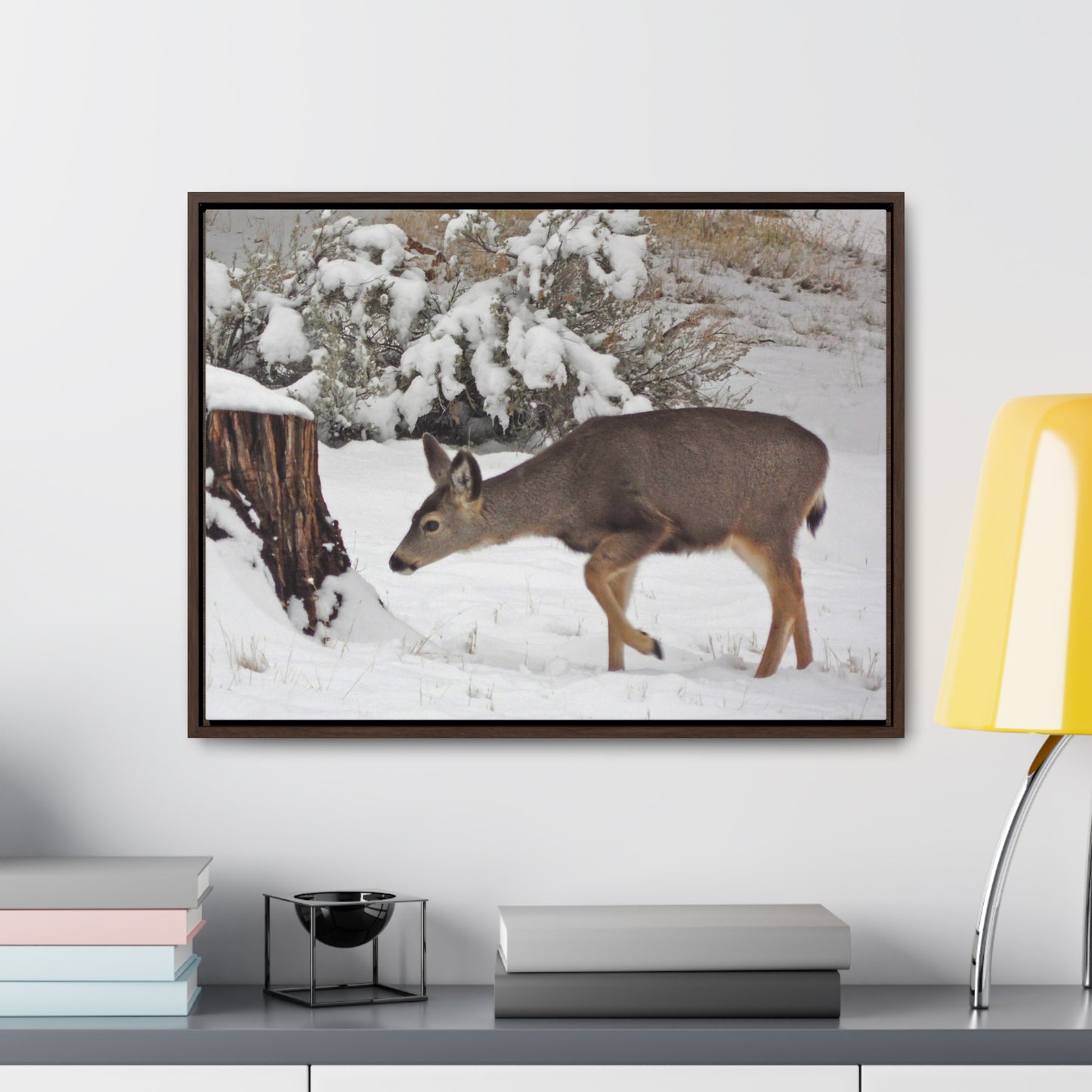 Winter Deer Gallery Canvas Wraps Framed