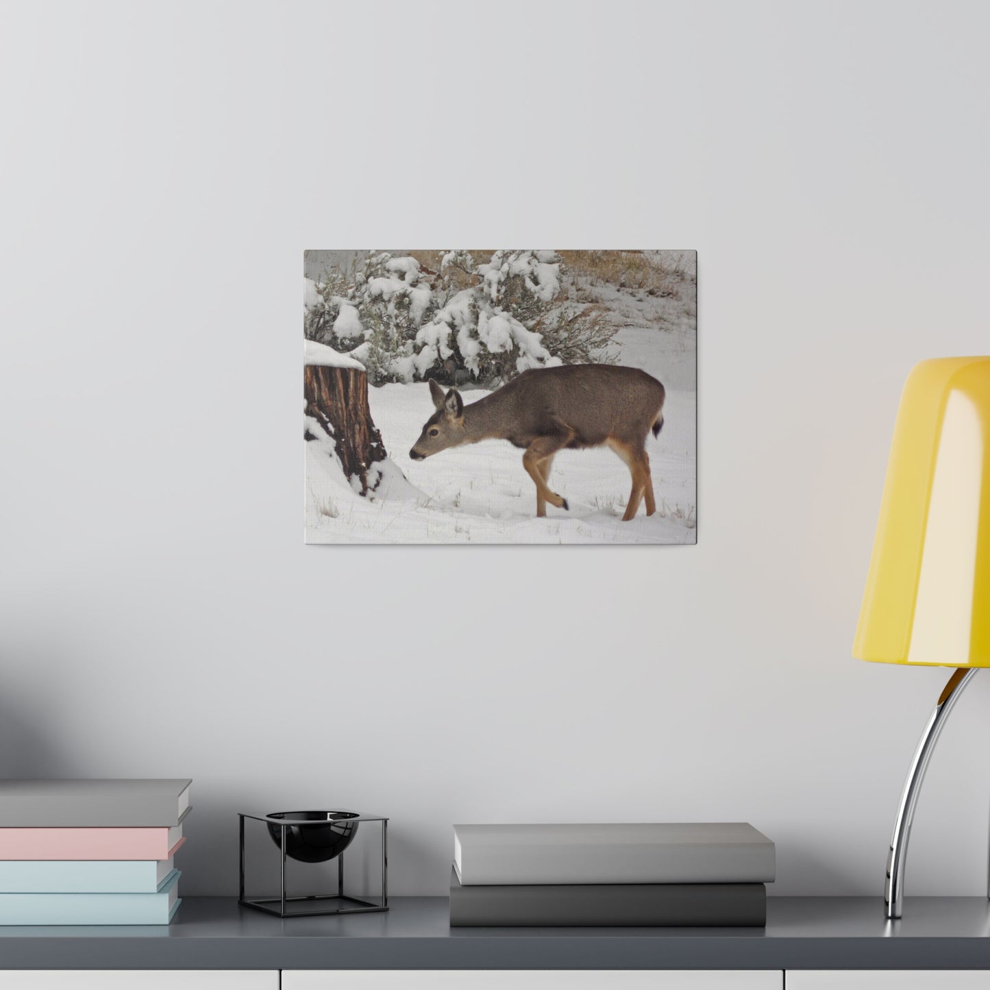 Winter Deer Matte Canvas