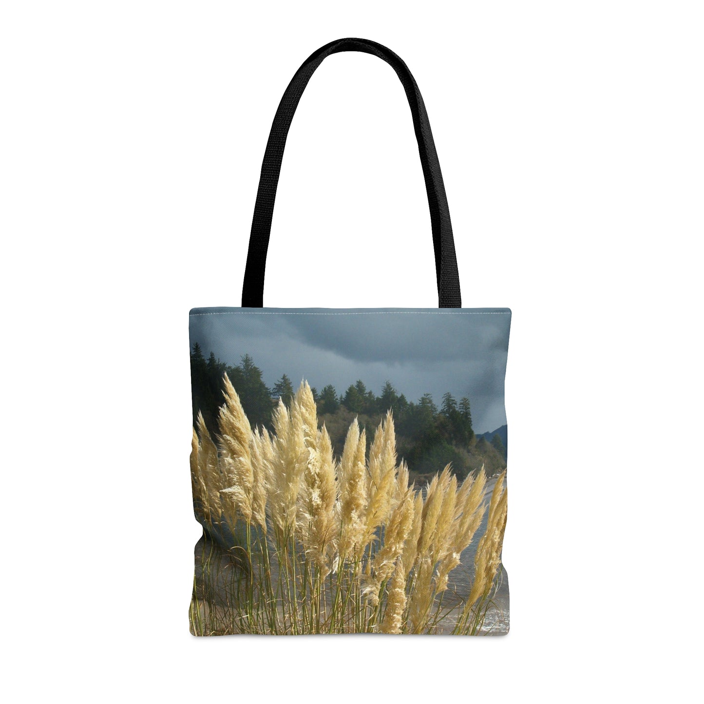 Golden Coastal Pampas Tote Bag