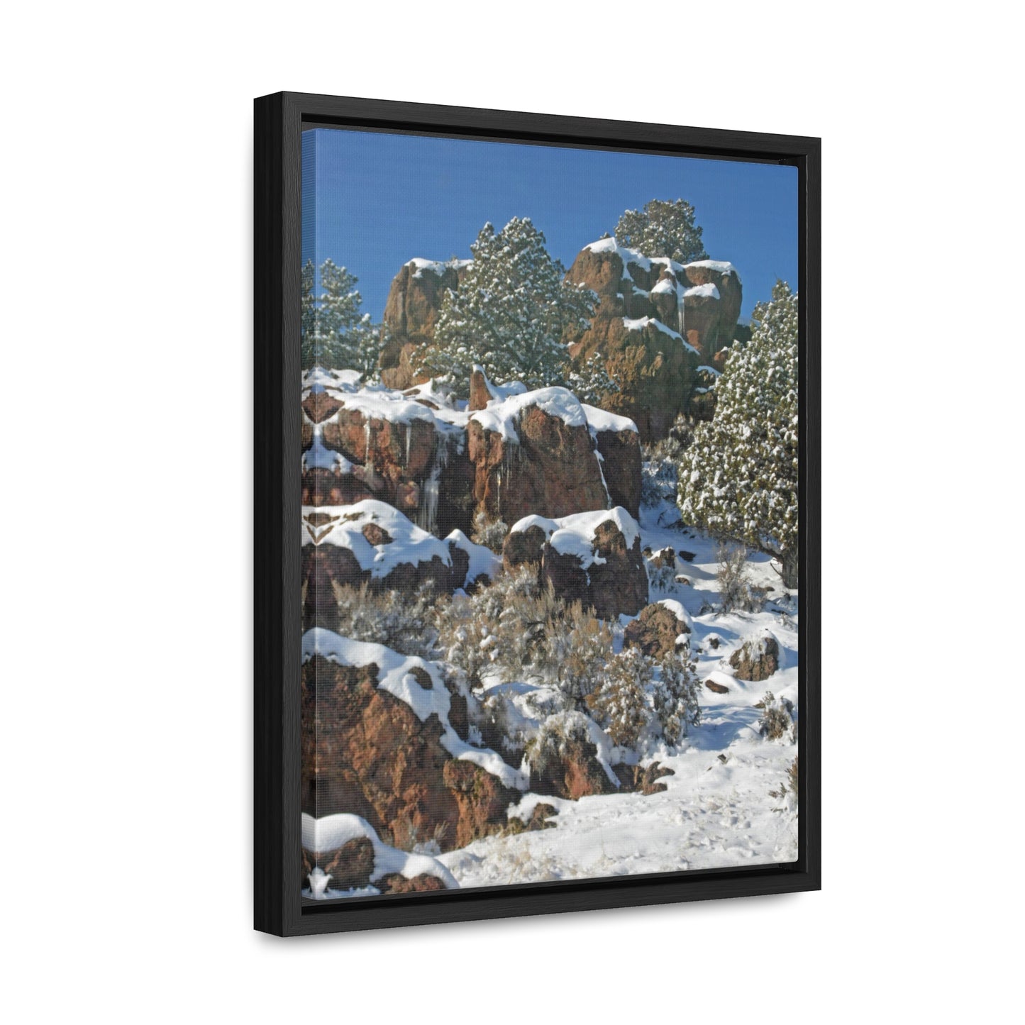 Icicle Rocks Gallery Canvas Wraps Framed