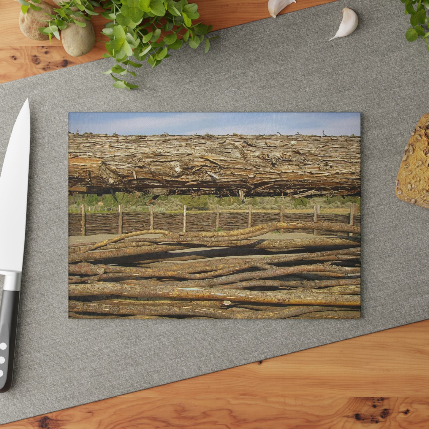 Through The Rails Glass Cutting Board Hand Wash