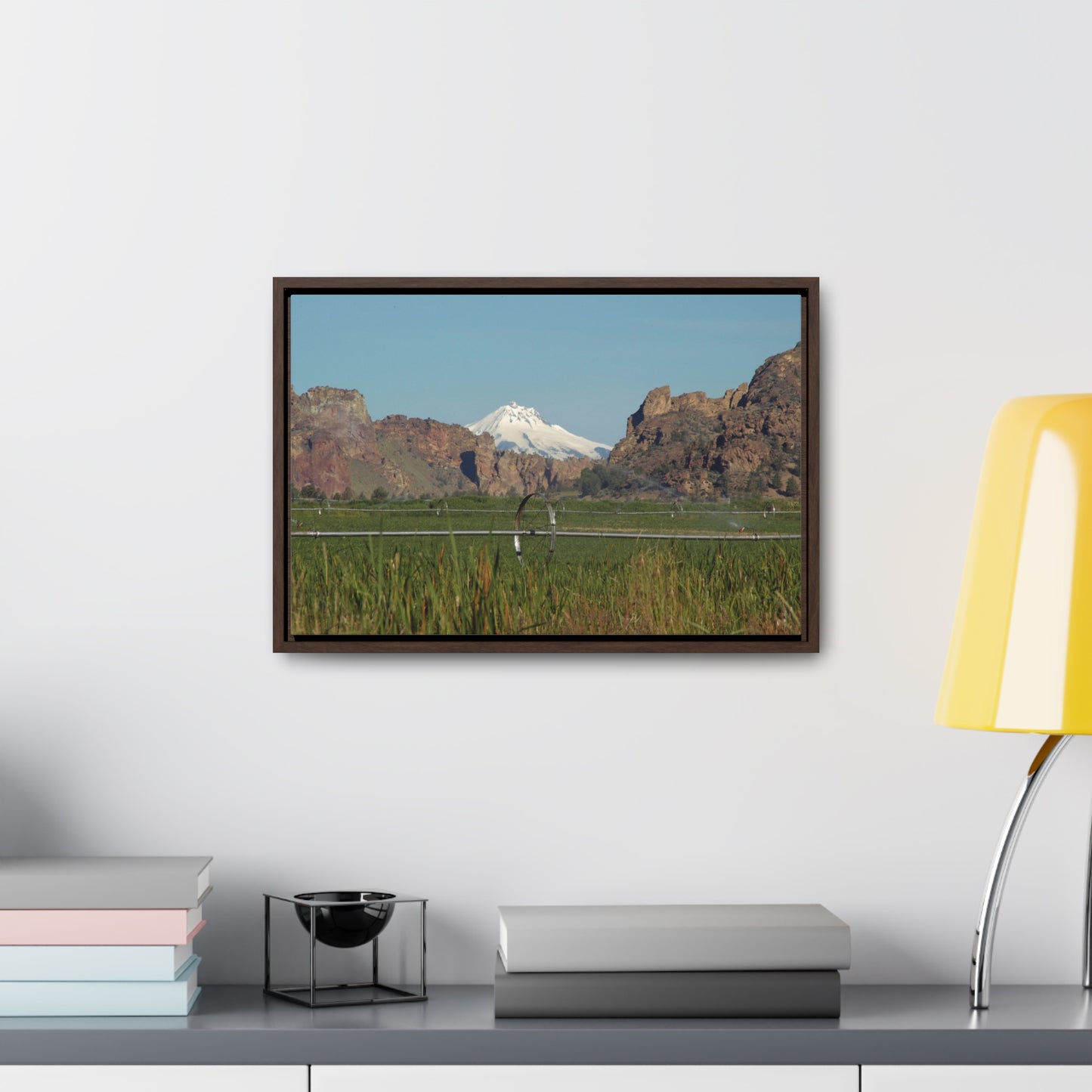 Mountain & Rocky Cliffs Gallery Canvas Wraps Framed